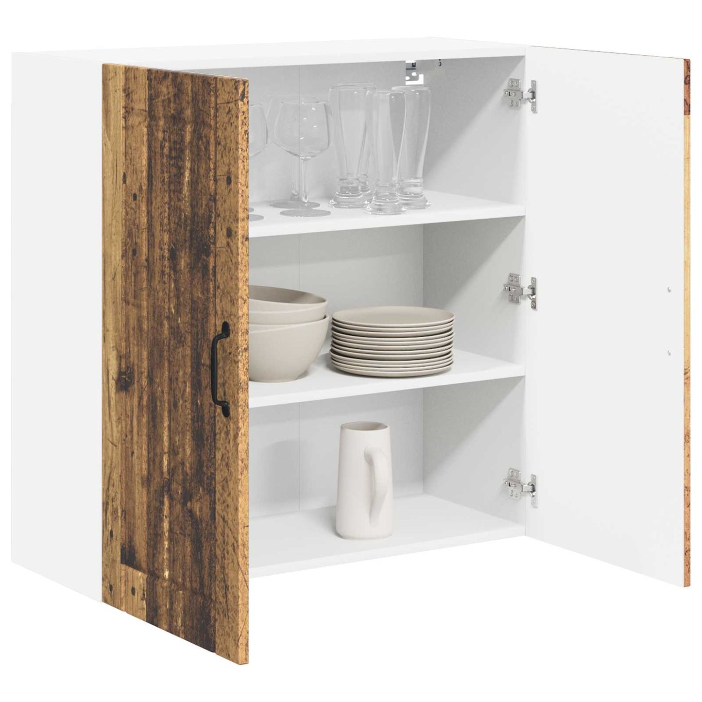 Keukenkast Oudhout 80 x 31 x 80 cm Bewerkt hout is nu te koop bij PeponiXL, paradijselijk wonen!