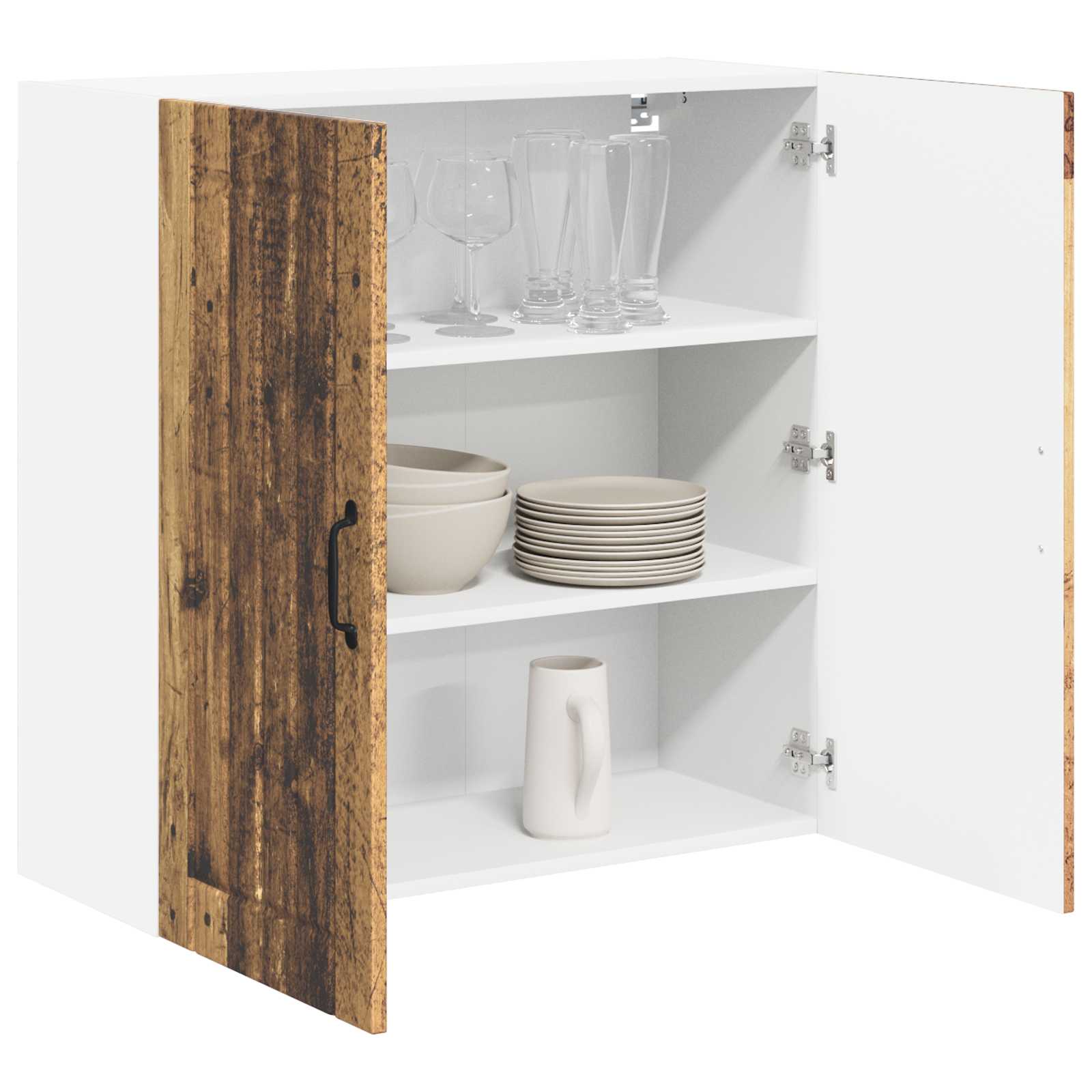 Keukenkast Oudhout 80 x 31 x 80 cm Bewerkt hout is nu te koop bij PeponiXL, paradijselijk wonen!