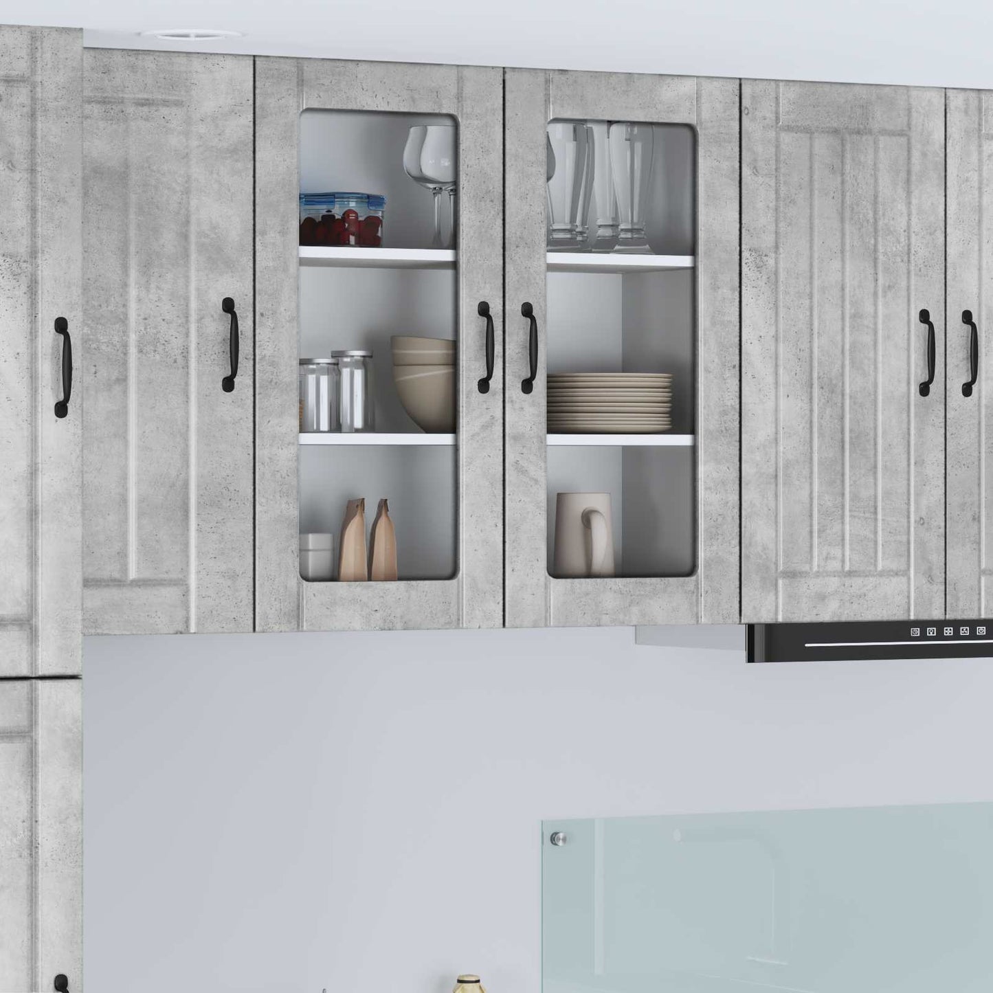 Vaatwasserpaneel Lucca Betongrijs 80 x 31 x 80 cm Bewerkt hout is nu te koop bij PeponiXL, paradijselijk wonen!