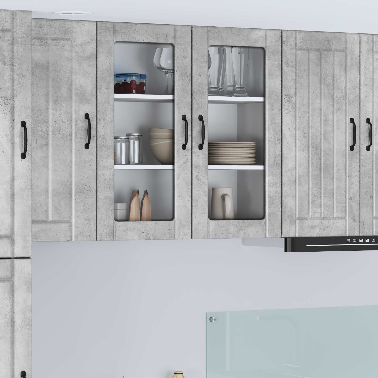 Vaatwasserpaneel Lucca Betongrijs 80 x 31 x 80 cm Bewerkt hout is nu te koop bij PeponiXL, paradijselijk wonen!