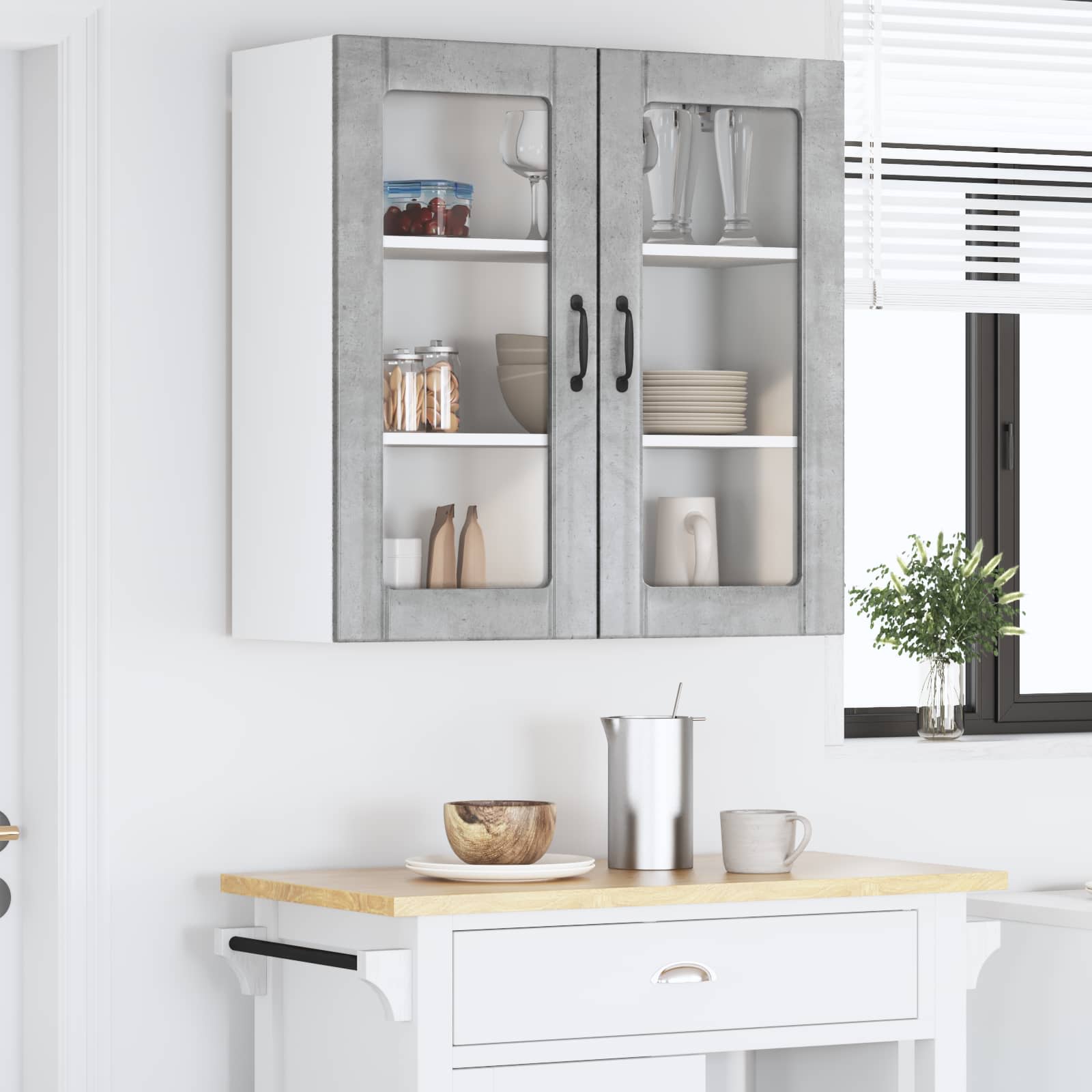 Vaatwasserpaneel Lucca Betongrijs 80 x 31 x 80 cm Bewerkt hout is nu te koop bij PeponiXL, paradijselijk wonen!