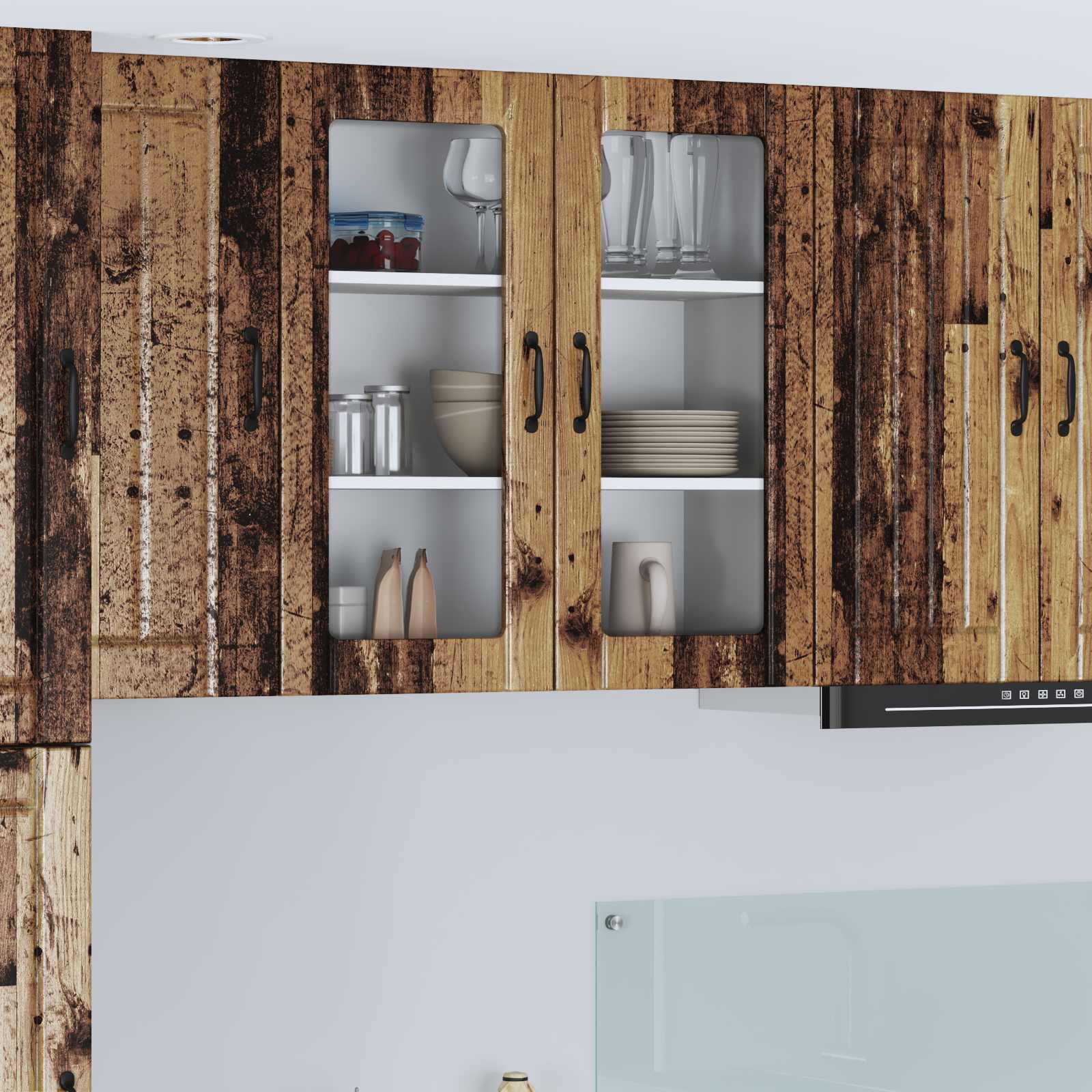 Keukenkast Oudhout 80 x 31 x 80 cm Bewerkt hout is nu te koop bij PeponiXL, paradijselijk wonen!