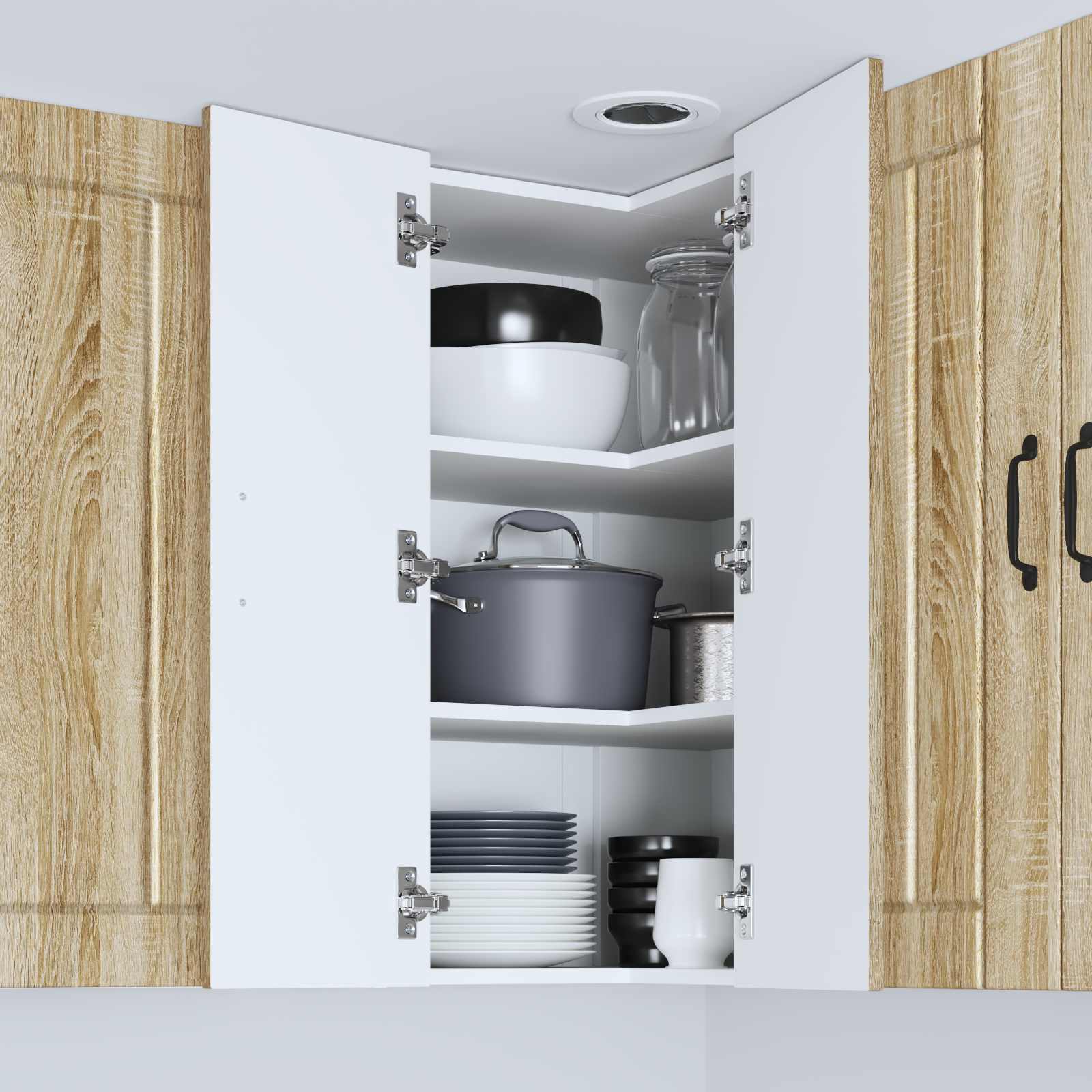 Keukenkast Sonoma Eiken 57 x 57 x 80 cm Bewerkt hout is nu te koop bij PeponiXL, paradijselijk wonen!