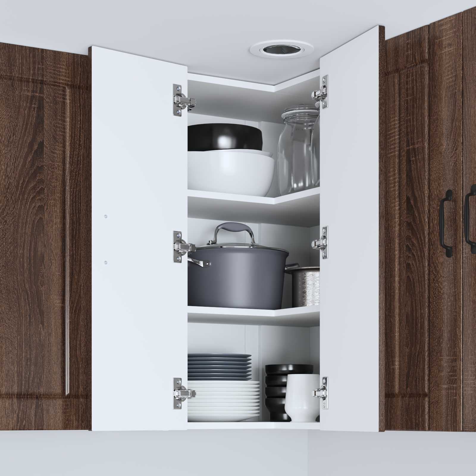 Keukenkast Bruin Eiken 57 x 57 x 80 cm Bewerkt hout is nu te koop bij PeponiXL, paradijselijk wonen!