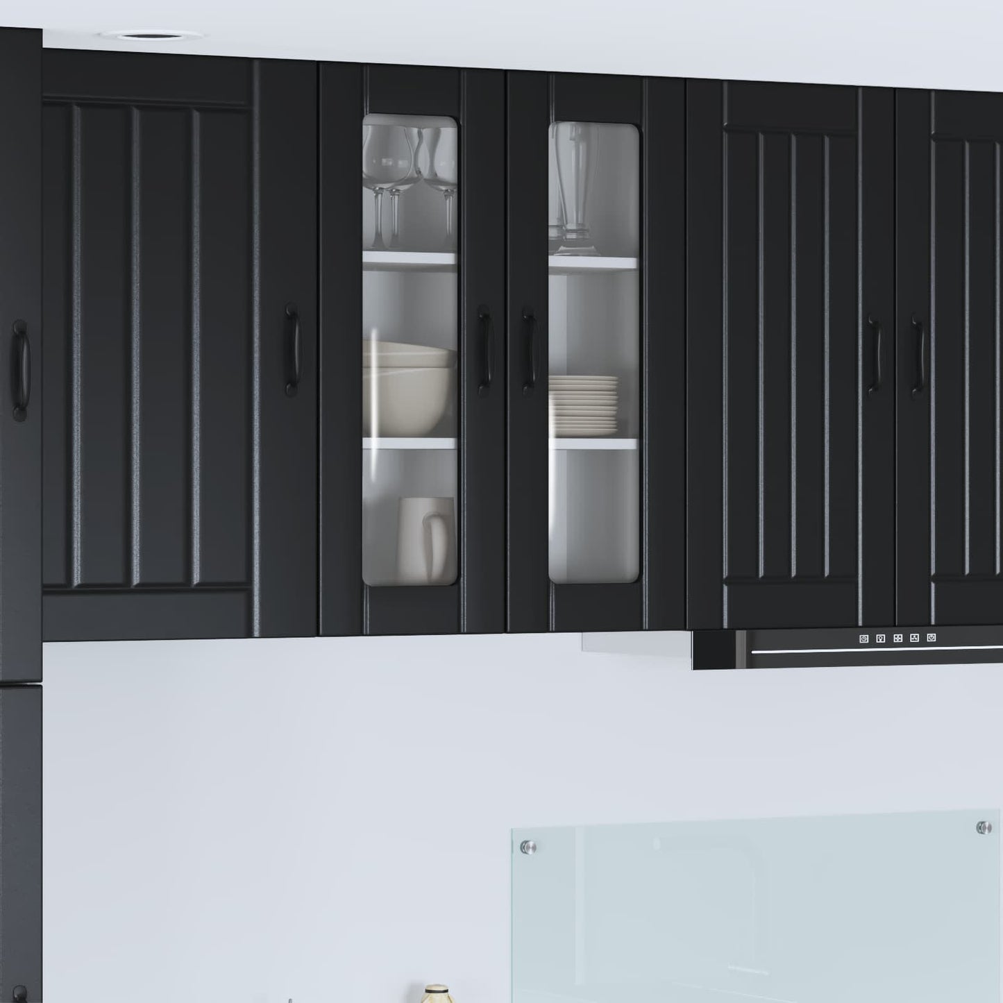 Vaatwasserpaneel Lucca Zwart 60 x 31 x 80 cm Bewerkt hout is nu te koop bij PeponiXL, paradijselijk wonen!
