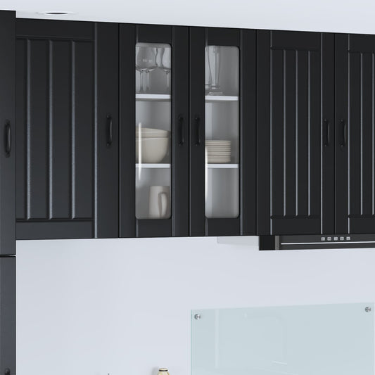 Vaatwasserpaneel Lucca Zwart 60 x 31 x 80 cm Bewerkt hout is nu te koop bij PeponiXL, paradijselijk wonen!