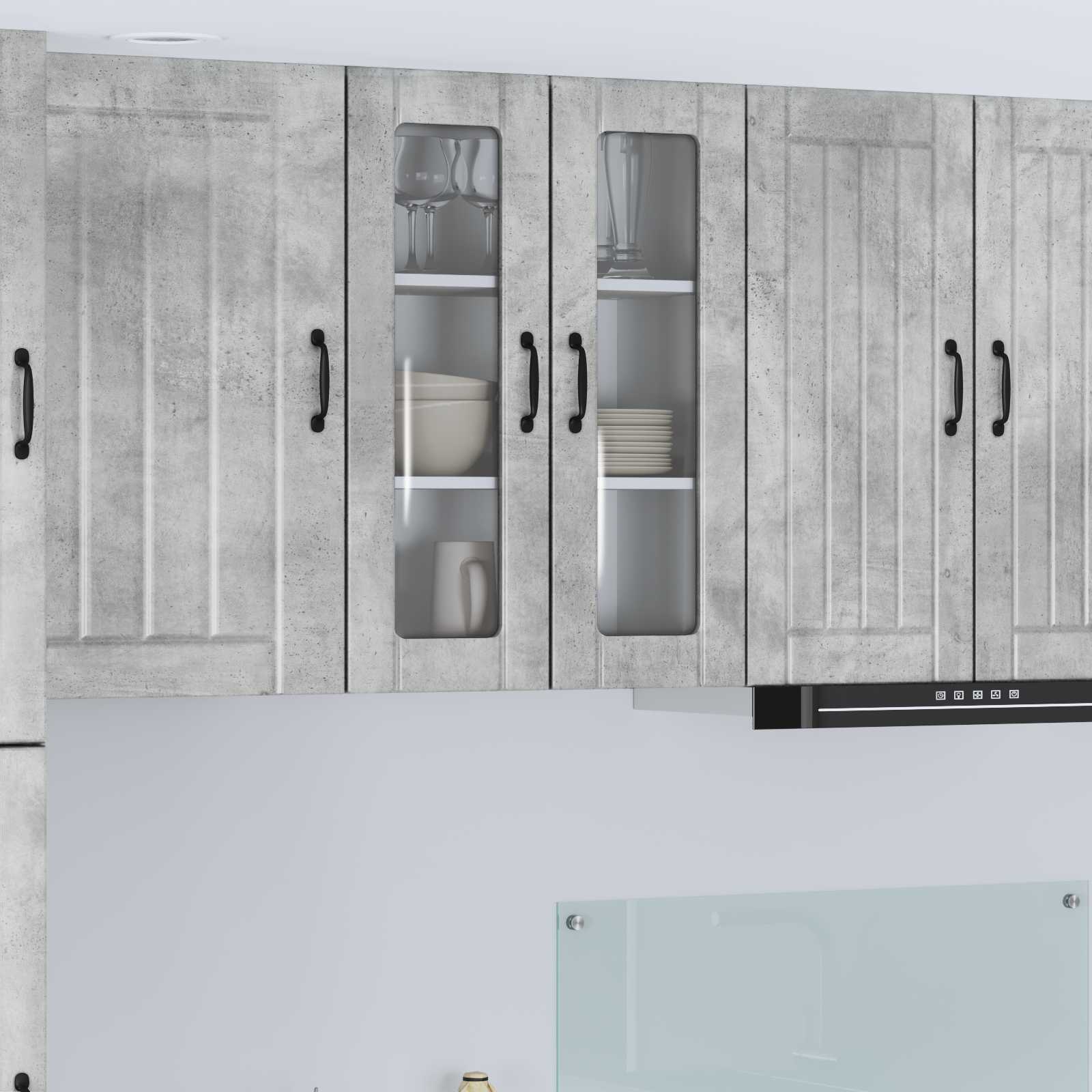 Keukenkast Beton Grijs 60 x 31 x 80 cm Bewerkt hout is nu te koop bij PeponiXL, paradijselijk wonen!