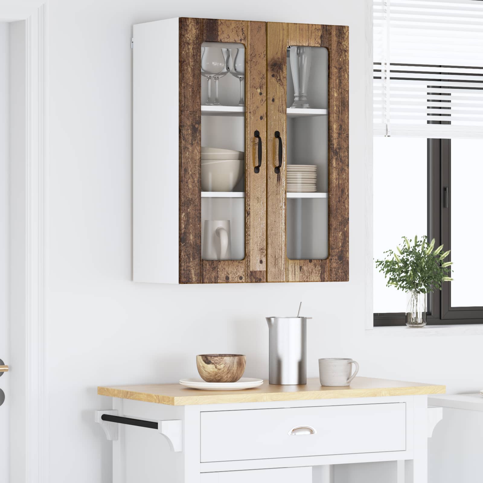 Vaatwasserpaneel Lucca Oud hout 60 x 31 x 80 cm Bewerkt hout is nu te koop bij PeponiXL, paradijselijk wonen!