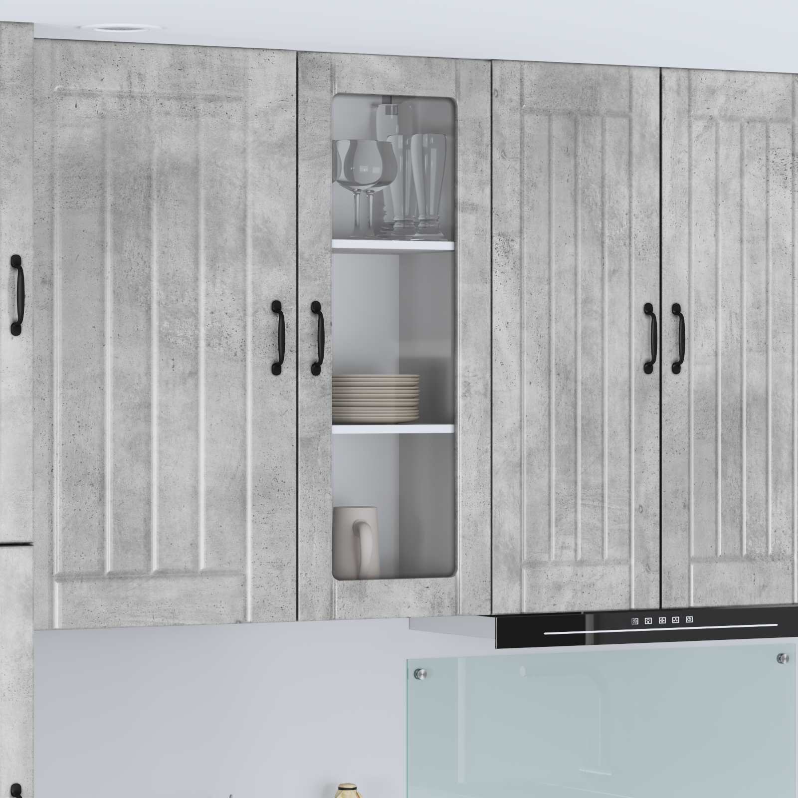 Vaatwasserpaneel Lucca Betongrijs 40 x 31 x 100 cm Bewerkt hout is nu te koop bij PeponiXL, paradijselijk wonen!