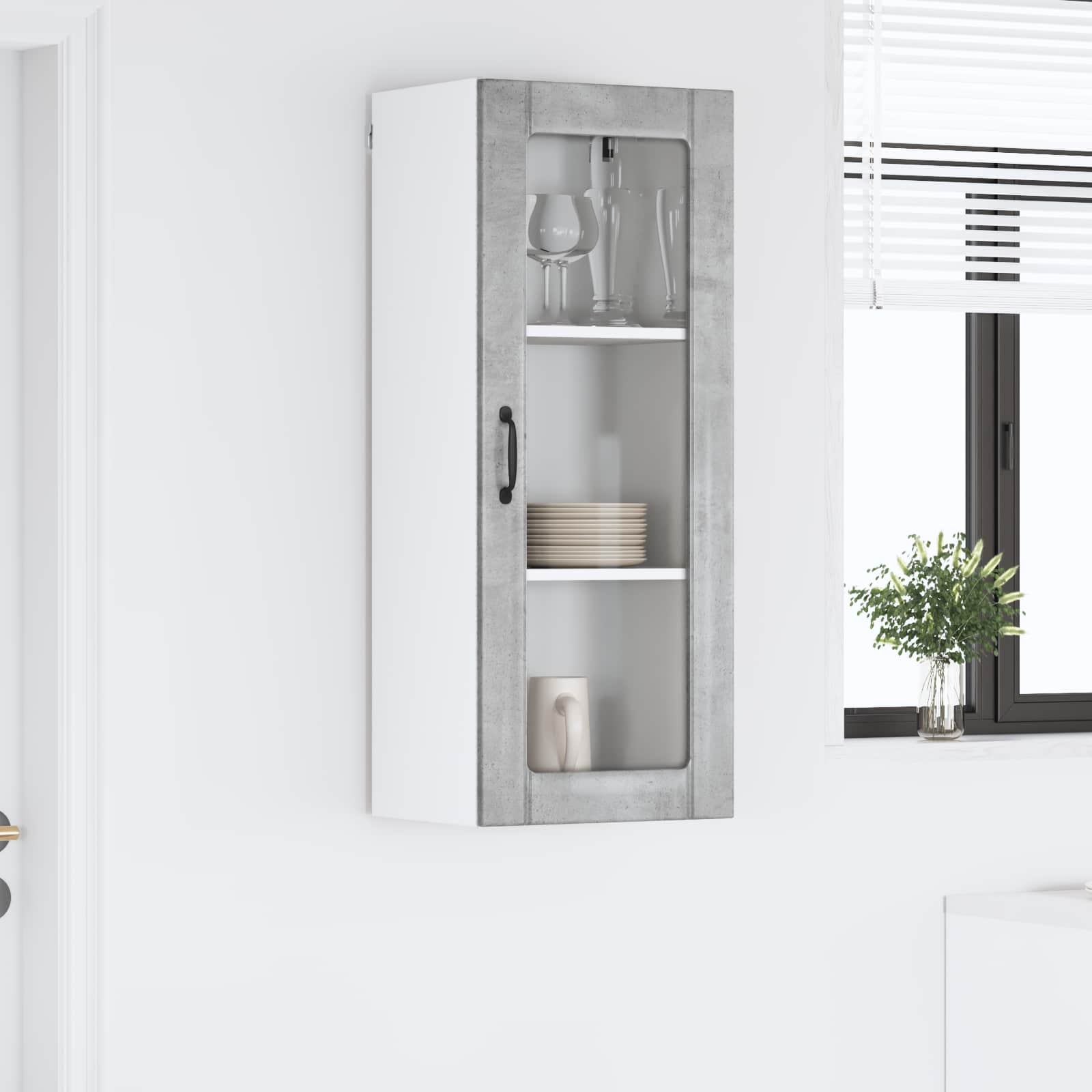 Vaatwasserpaneel Lucca Betongrijs 40 x 31 x 100 cm Bewerkt hout is nu te koop bij PeponiXL, paradijselijk wonen!