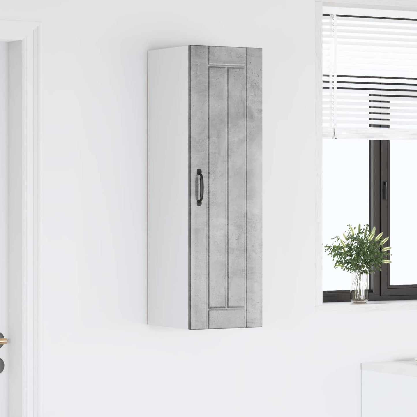 Keukenkast Beton Grijs 30 x 31 x 100 cm Bewerkt hout is nu te koop bij PeponiXL, paradijselijk wonen!