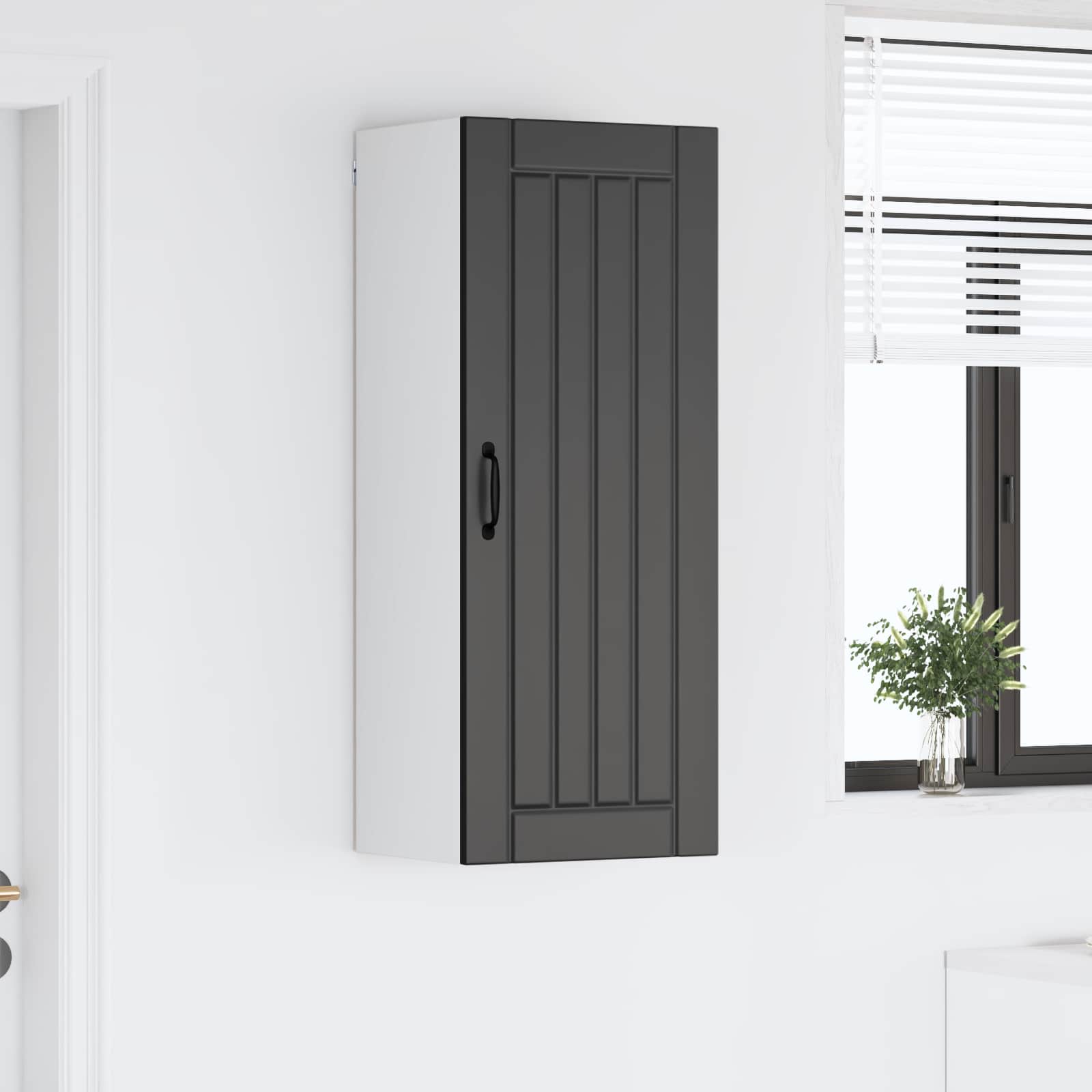 Vaatwasserpaneel Lucca Zwart 40 x 31 x 100 cm Bewerkt hout is nu te koop bij PeponiXL, paradijselijk wonen!
