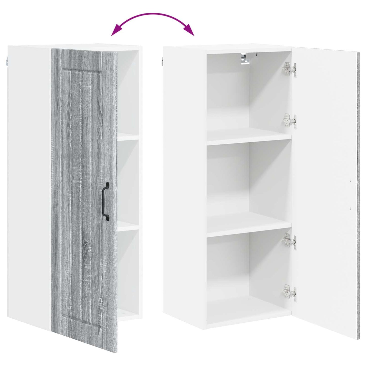 Keukenkast Grijs Sonoma 40 x 31 x 100 cm Bewerkt hout is nu te koop bij PeponiXL, paradijselijk wonen!