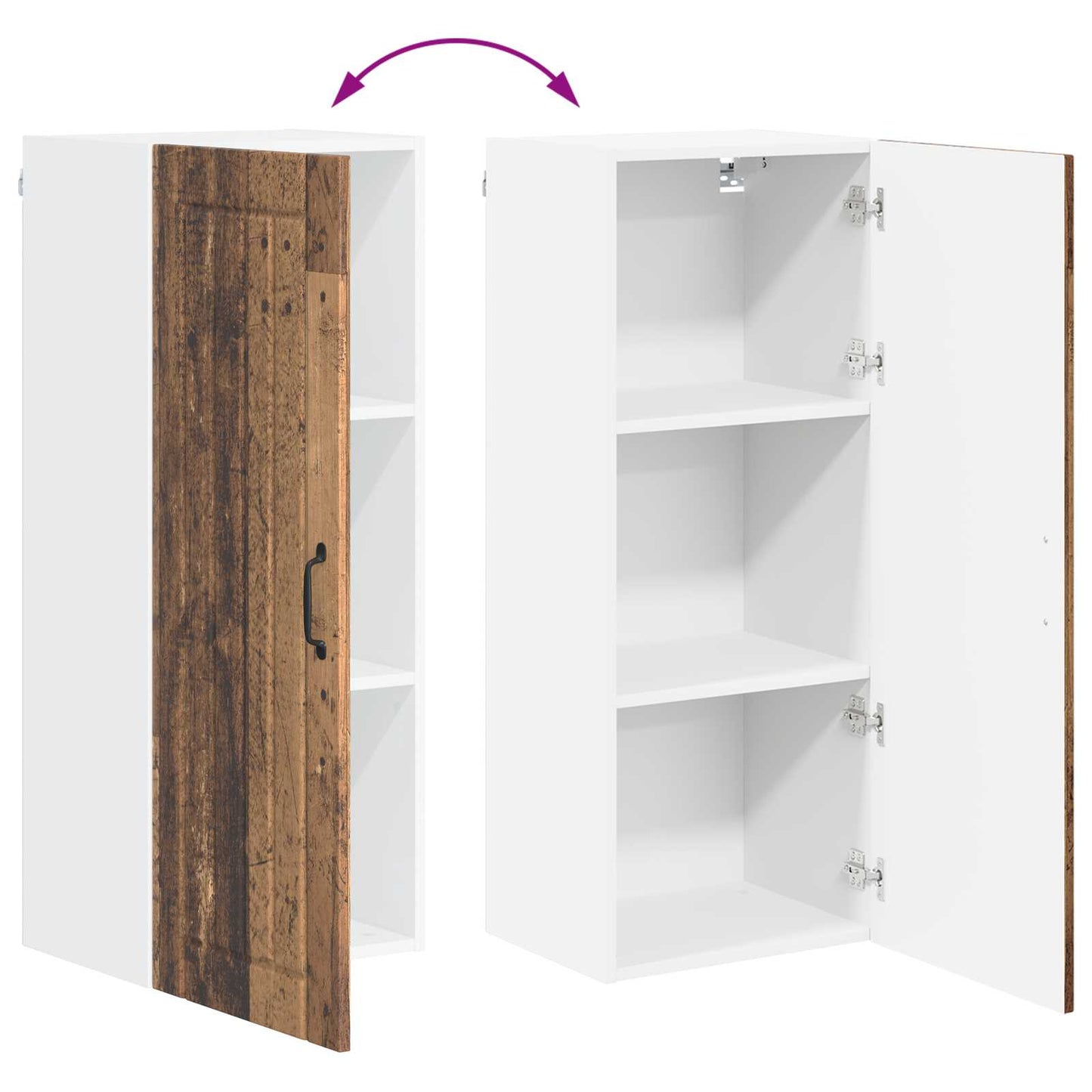 Keukenkast Oudhout 40 x 31 x 100 cm Bewerkt hout is nu te koop bij PeponiXL, paradijselijk wonen!