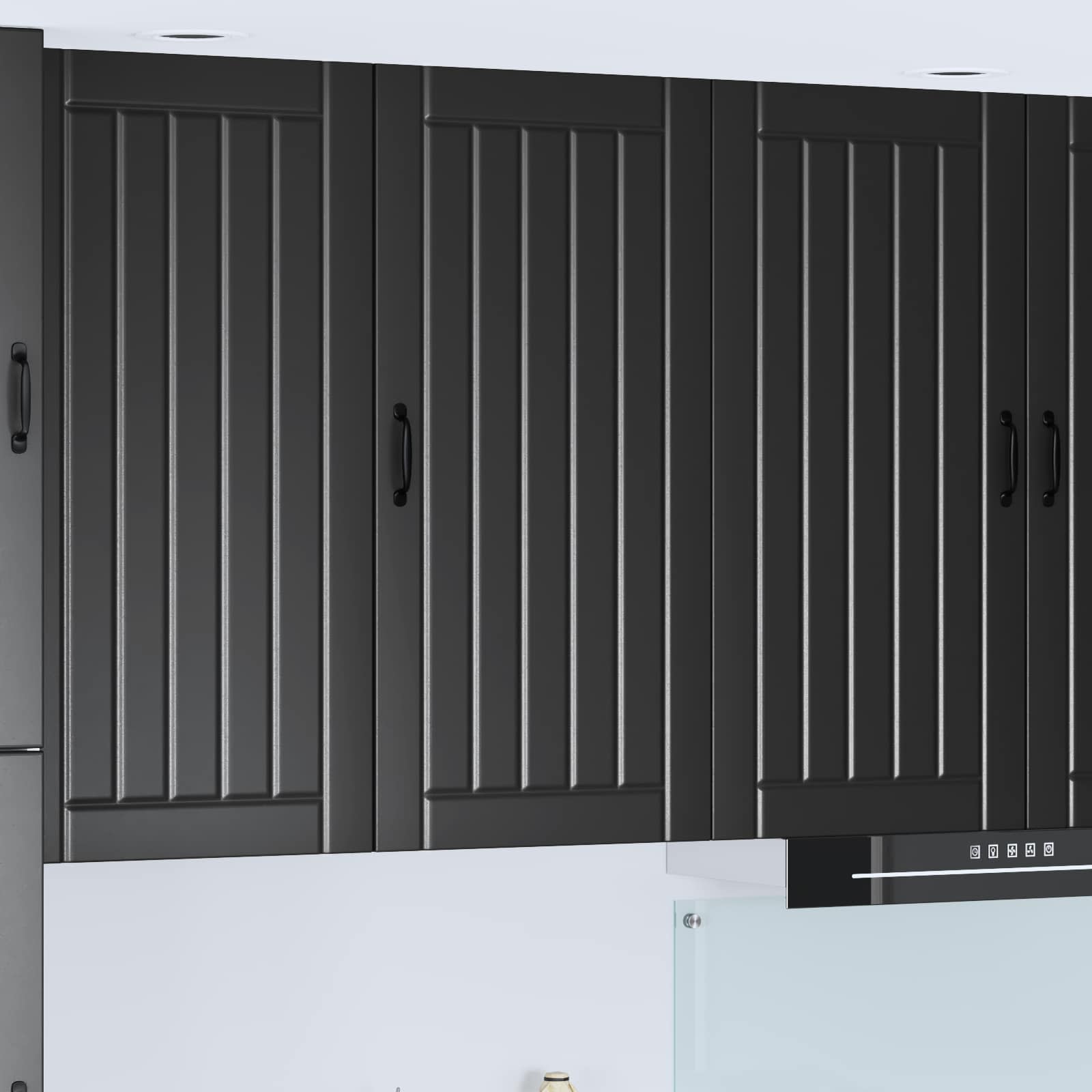 Keukenkast Zwart 50 x 31 x 100 cm Bewerkt hout is nu te koop bij PeponiXL, paradijselijk wonen!