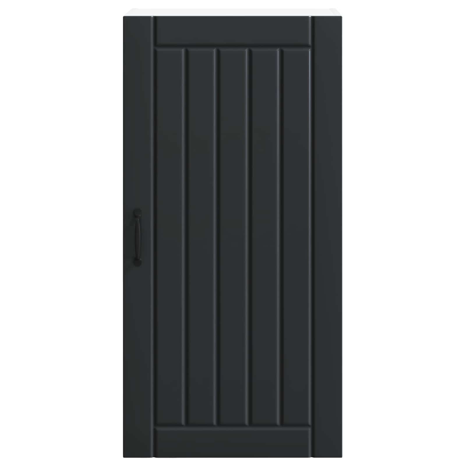 Keukenkast Zwart 50 x 31 x 100 cm Bewerkt hout is nu te koop bij PeponiXL, paradijselijk wonen!