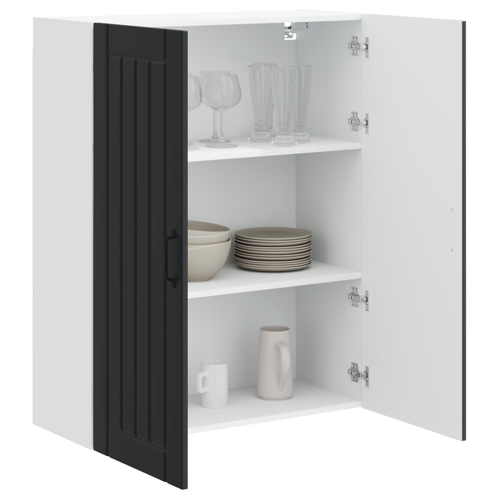 Vaatwasserpaneel Lucca Zwart 80 x 31 x 100 cm Bewerkt hout is nu te koop bij PeponiXL, paradijselijk wonen!
