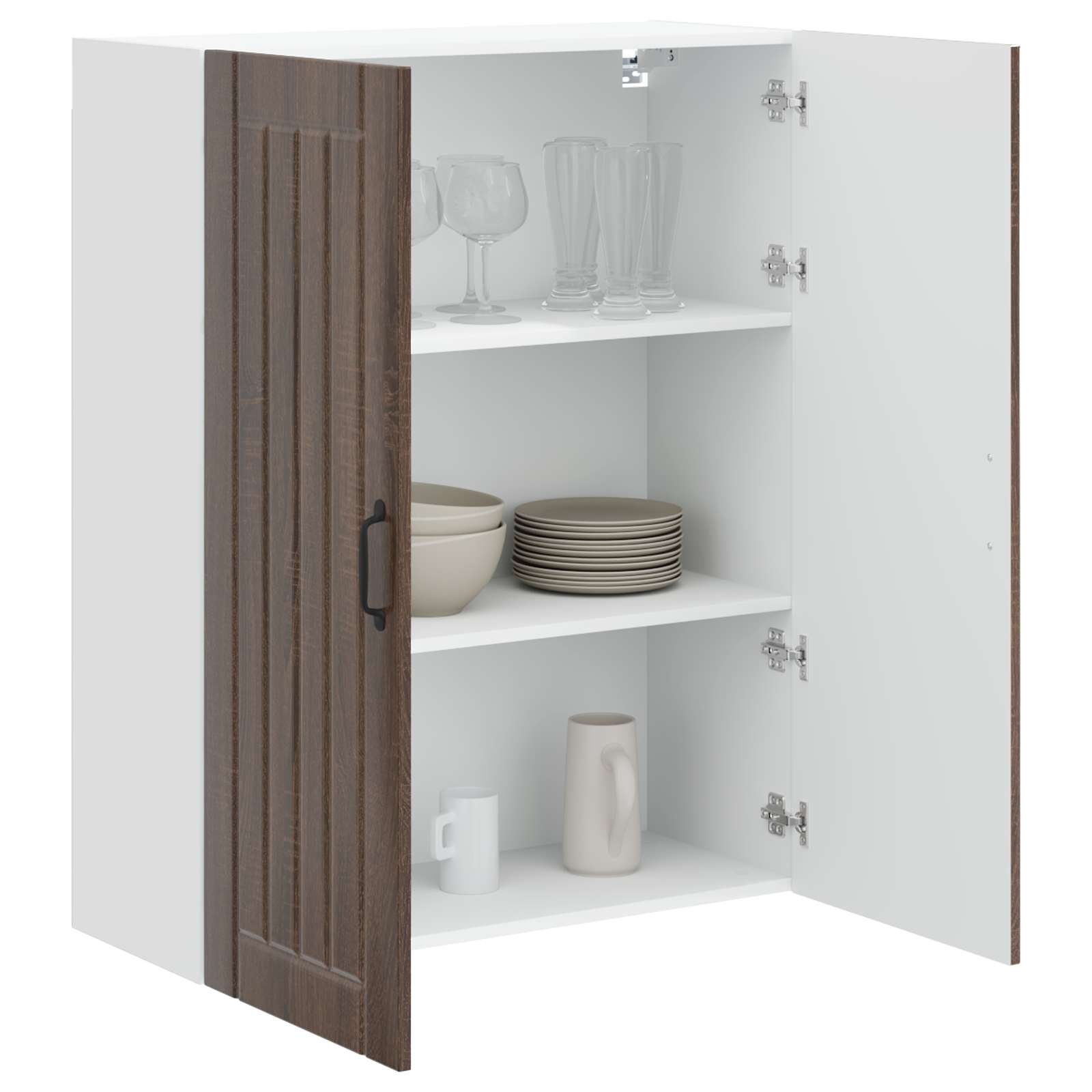 Keukenkast aan de muur Lucca Bruin eiken 80 x 31 x 100 cm is nu te koop bij PeponiXL, paradijselijk wonen!