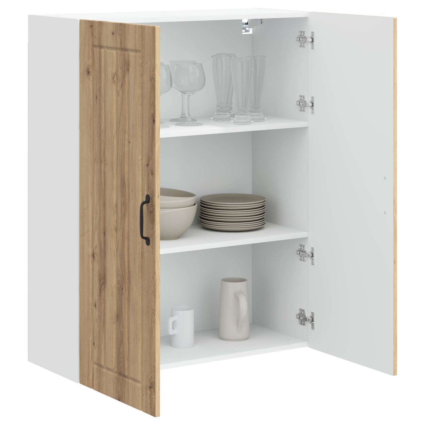 Keukenkast Artisan Eiken 80 x 31 x 100 cm Bewerkt hout is nu te koop bij PeponiXL, paradijselijk wonen!