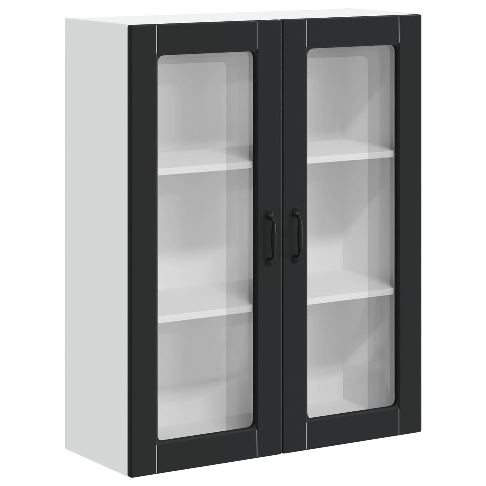 Keukenkast aan de muur Zwart 80 x 31 x 100 cm Bewerkt hout is nu te koop bij PeponiXL, paradijselijk wonen!