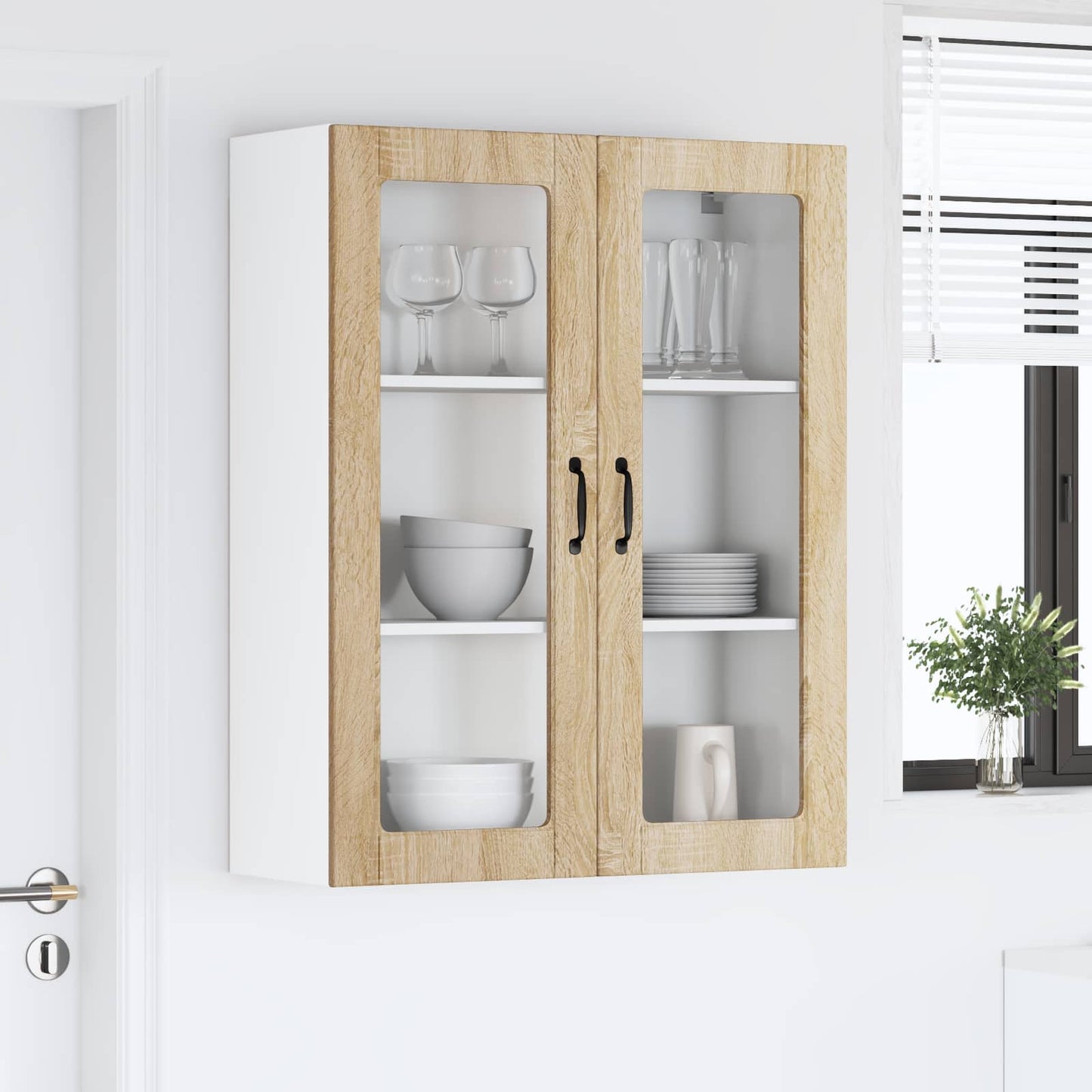 Keukenkast aan de muur Lucca Sonoma Eiken 80 x 31 x 100 cm is nu te koop bij PeponiXL, paradijselijk wonen!