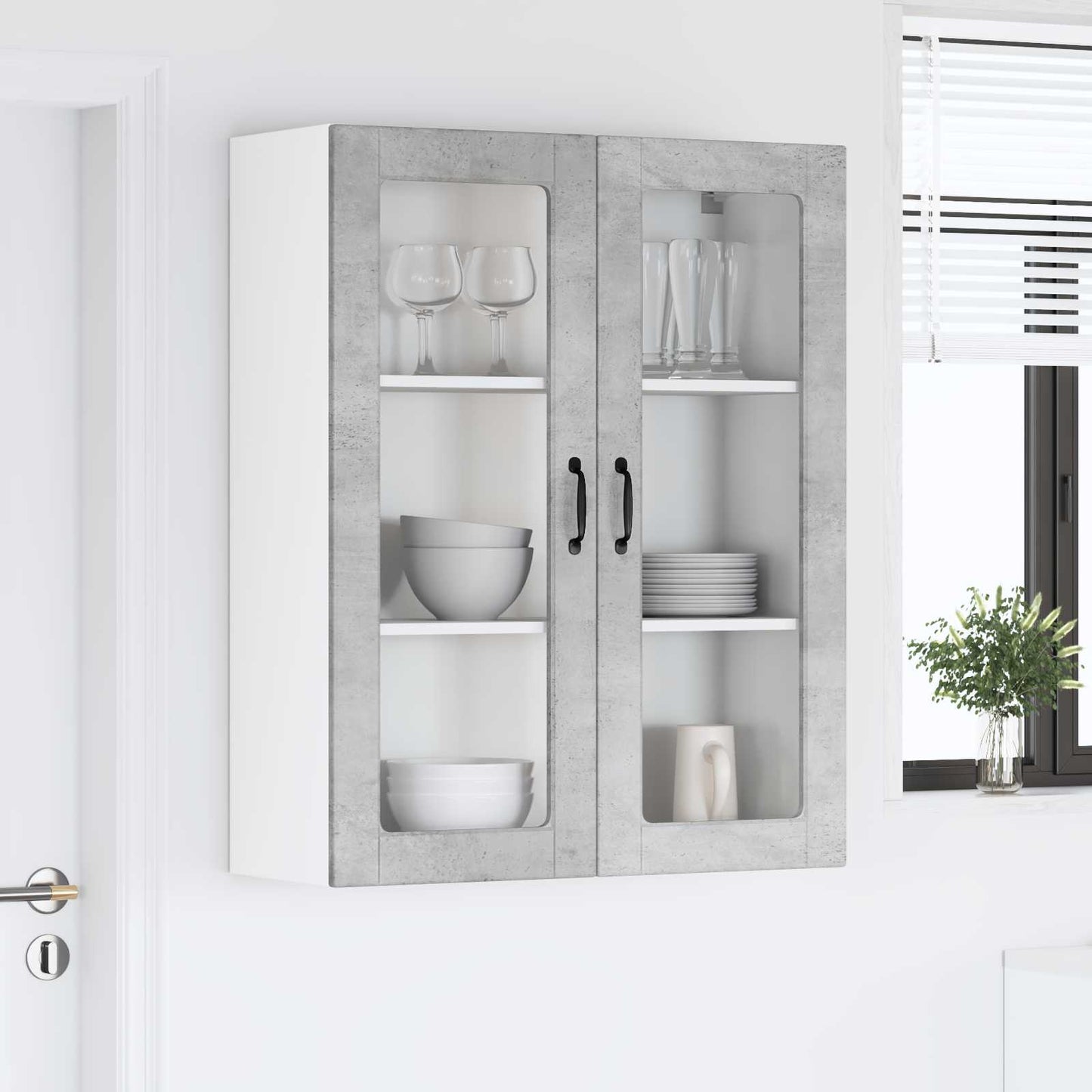 Keukenkast aan de muur Lucca Betongrijs 80 x 31 x 100 cm is nu te koop bij PeponiXL, paradijselijk wonen!