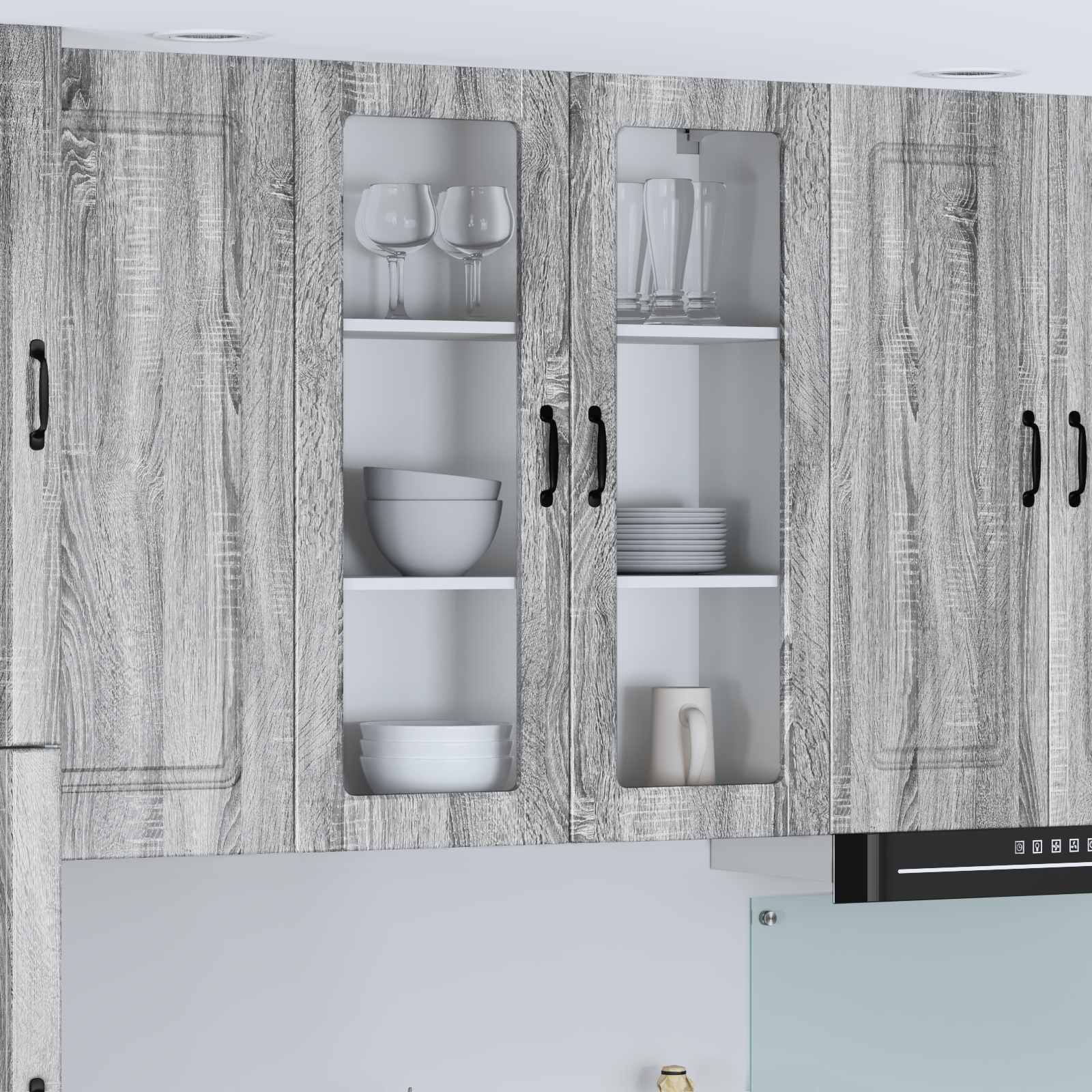 Keukenkast aan de muur Lucca Grijs sonoma 80 x 31 x 100 cm is nu te koop bij PeponiXL, paradijselijk wonen!