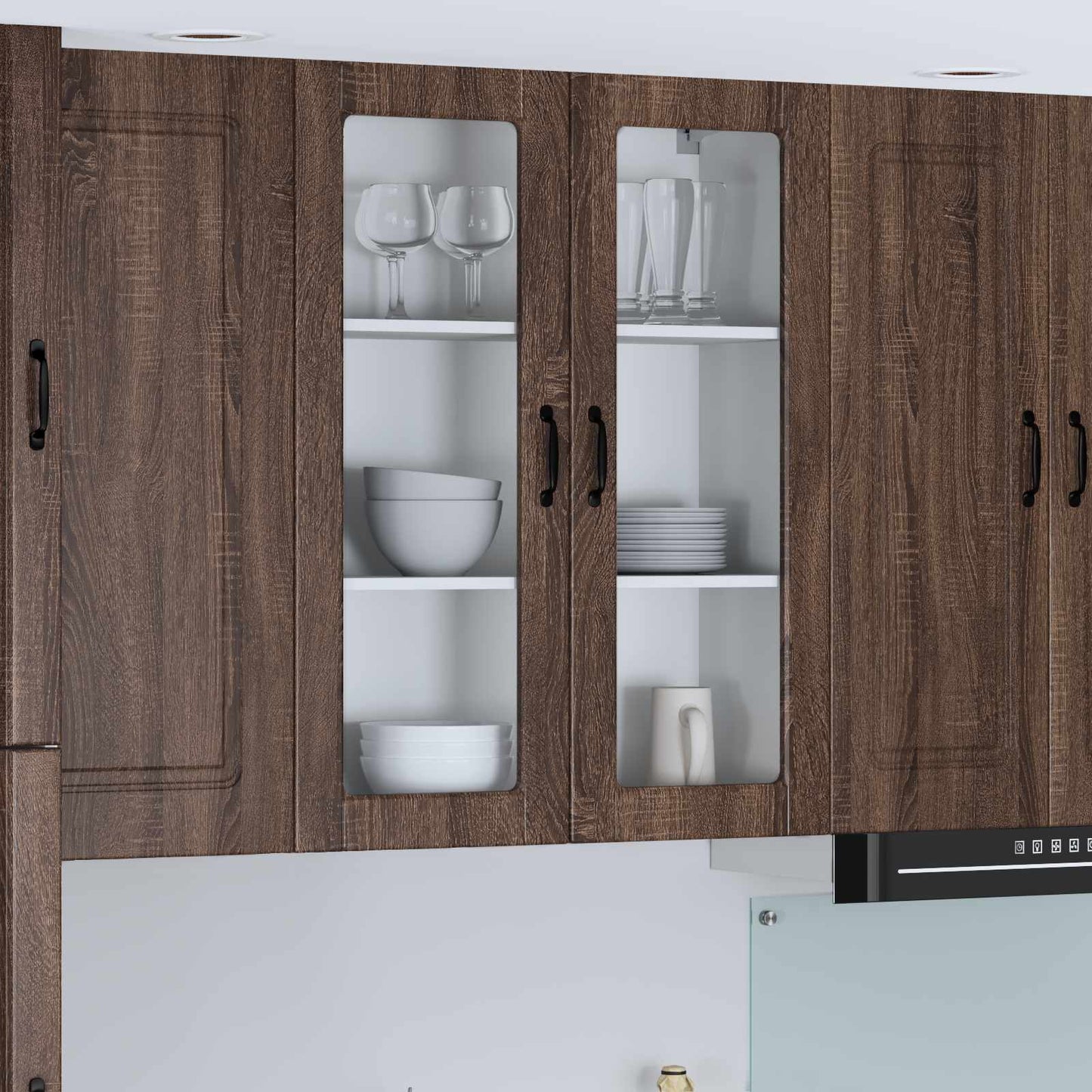 Keukenkast aan de muur Lucca Bruin eiken 80 x 31 x 100 cm is nu te koop bij PeponiXL, paradijselijk wonen!