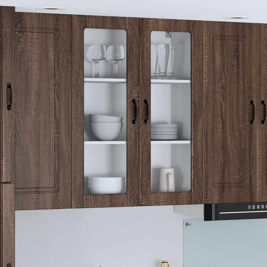 Keukenkast aan de muur Lucca Bruin eiken 80 x 31 x 100 cm is nu te koop bij PeponiXL, paradijselijk wonen!