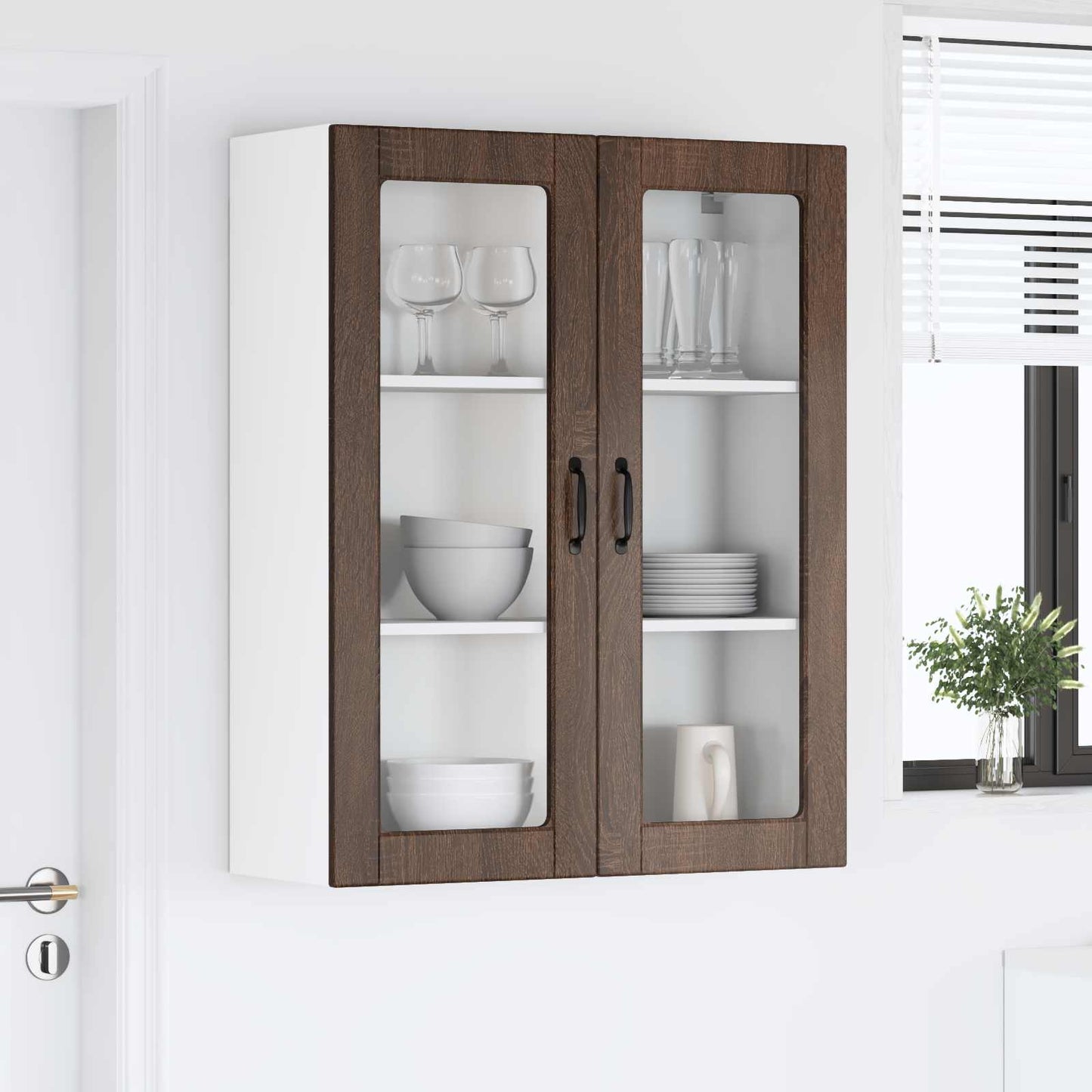 Keukenkast aan de muur Lucca Bruin eiken 80 x 31 x 100 cm is nu te koop bij PeponiXL, paradijselijk wonen!
