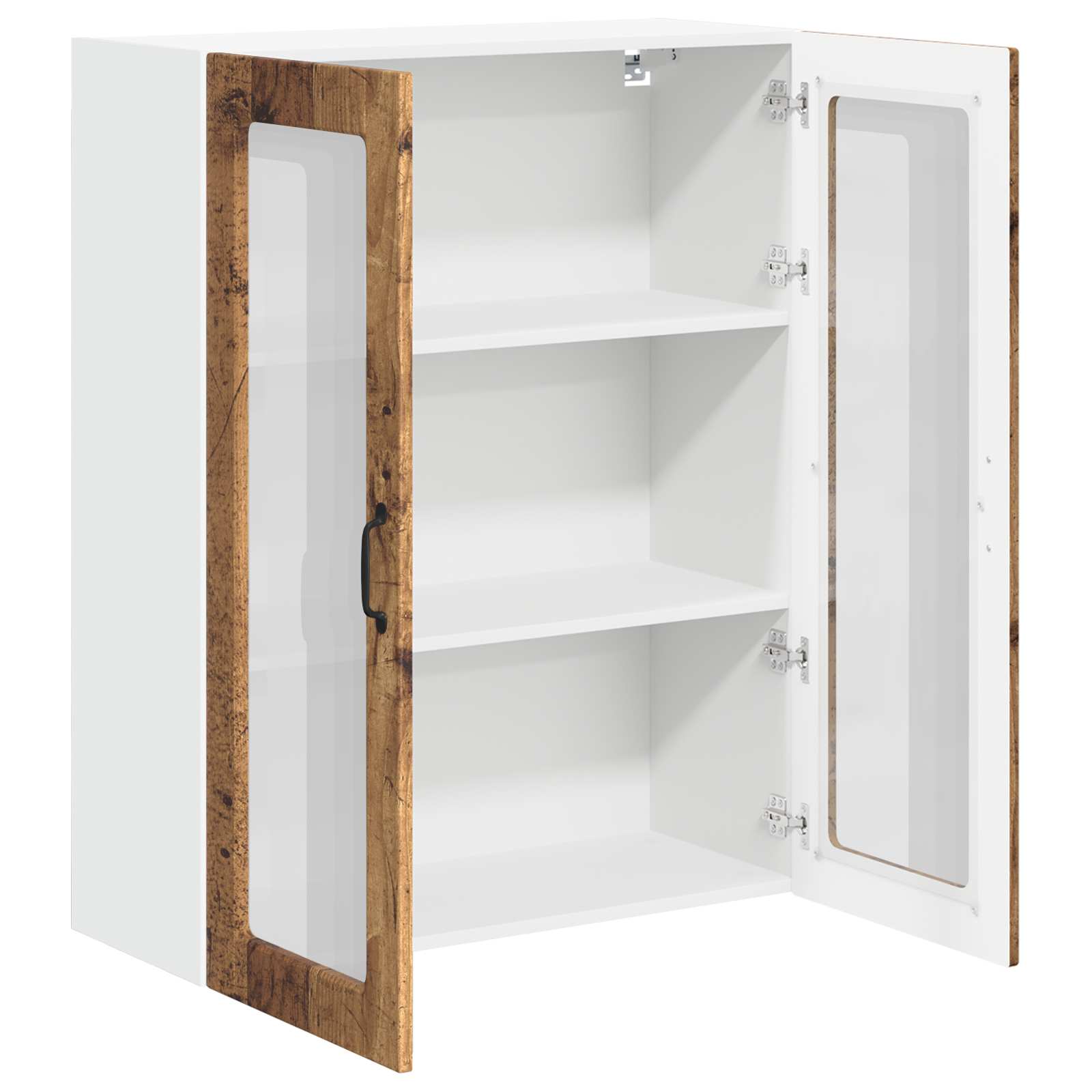 Keukenkast aan de muur Oudhout 80 x 31 x 100 cm Bewerkt hout is nu te koop bij PeponiXL, paradijselijk wonen!