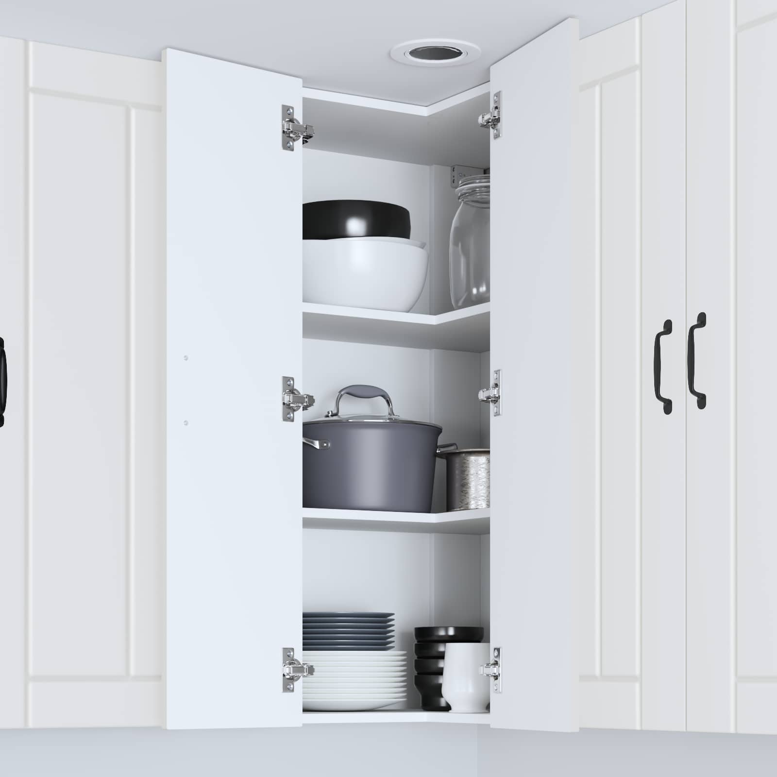 Keukenkast Wit 57 x 57 x 100 cm Bewerkt hout is nu te koop bij PeponiXL, paradijselijk wonen!