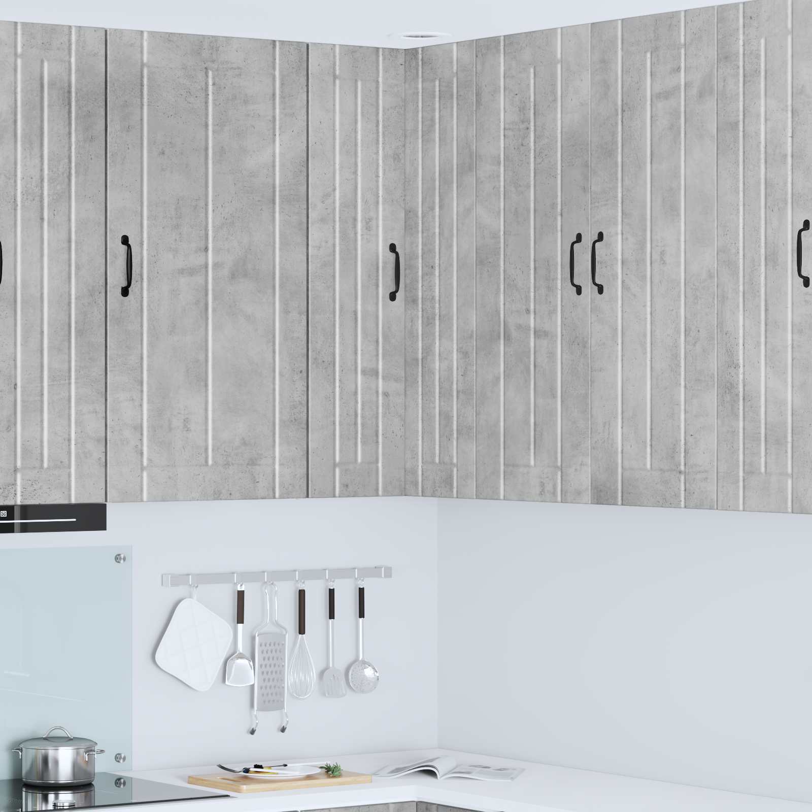 Keukenkast Beton Grijs 57 x 57 x 100 cm Bewerkt hout is nu te koop bij PeponiXL, paradijselijk wonen!