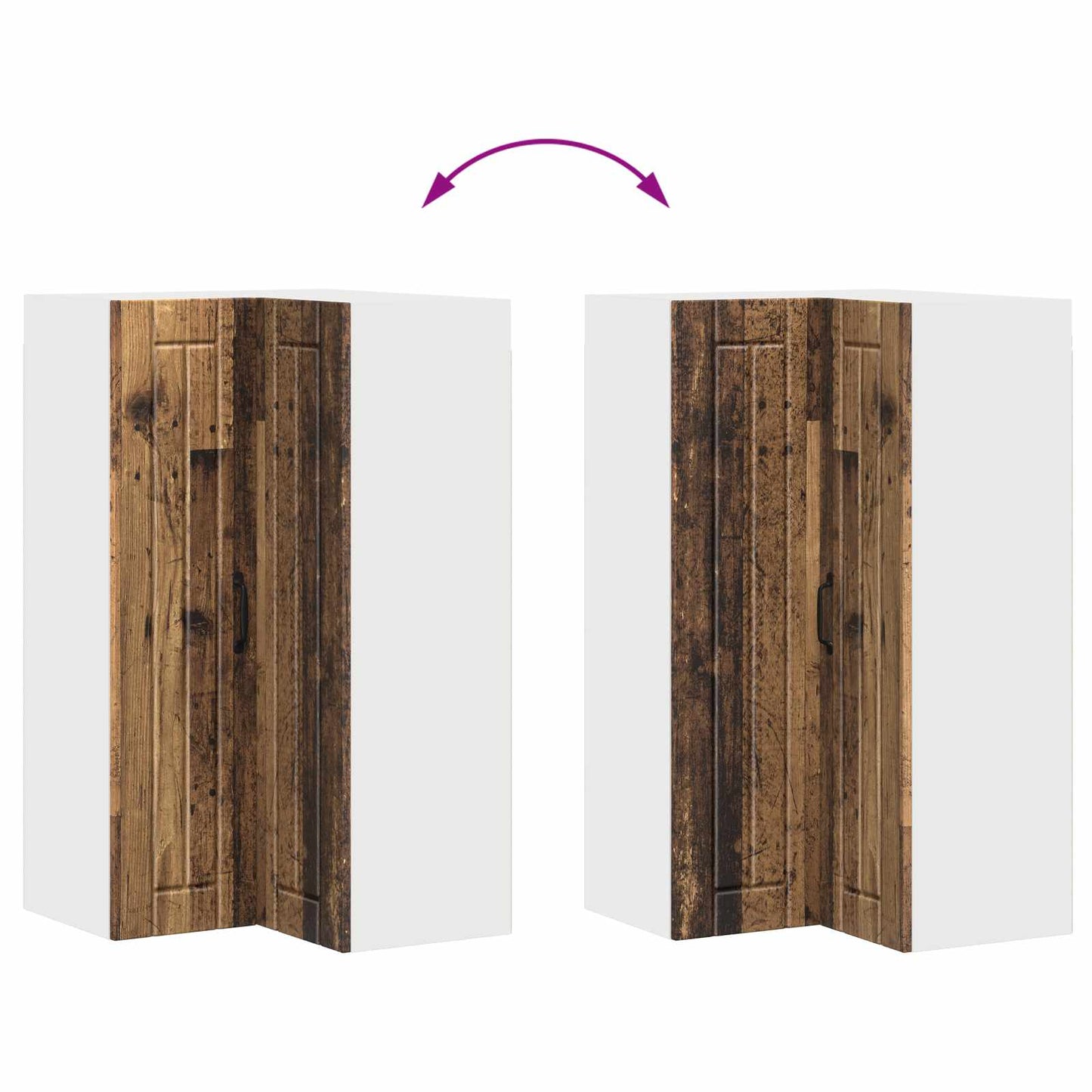 Vaatwasserpaneel Lucca Oud hout 57 x 57 x 100 cm Bewerkt hout is nu te koop bij PeponiXL, paradijselijk wonen!