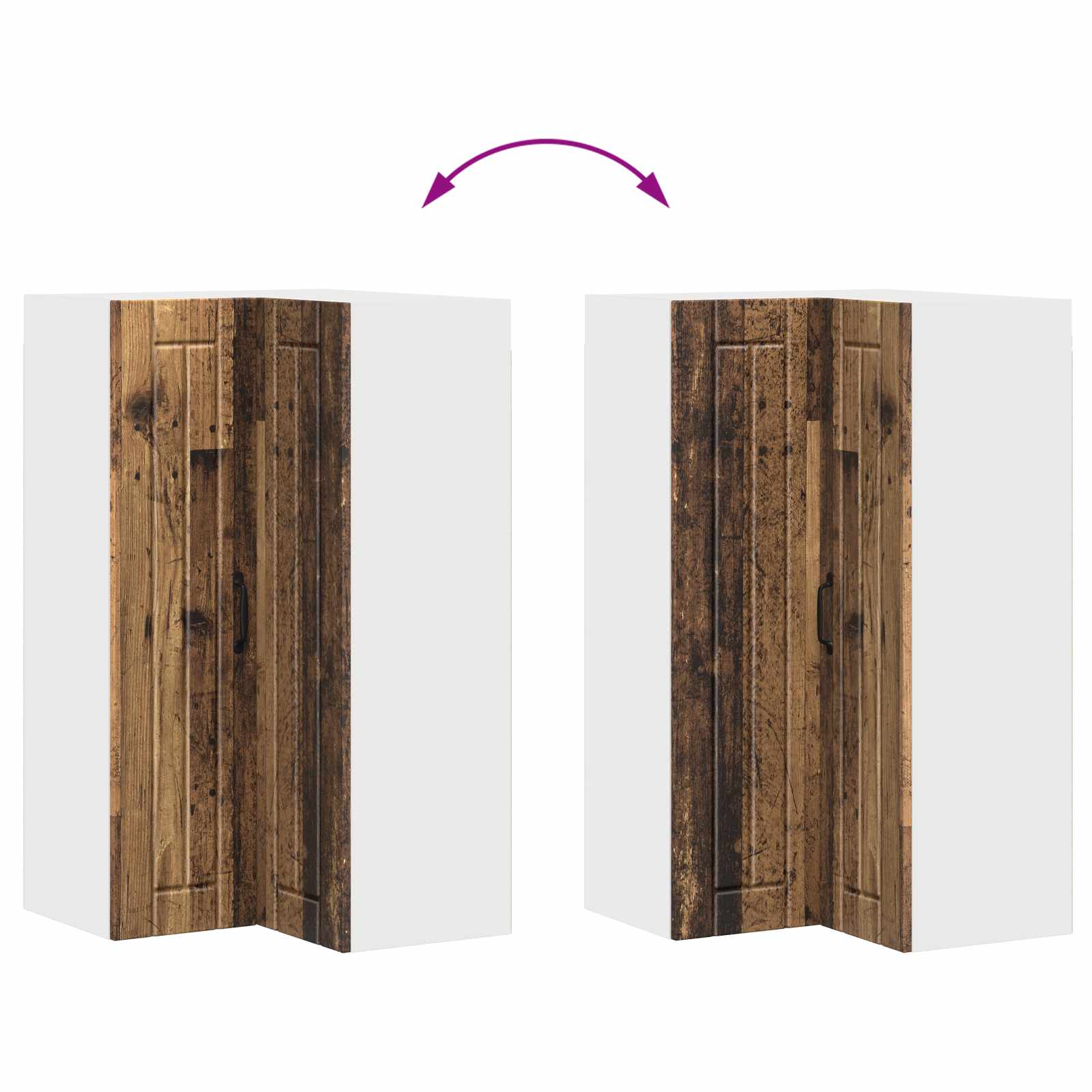 Vaatwasserpaneel Lucca Oud hout 57 x 57 x 100 cm Bewerkt hout is nu te koop bij PeponiXL, paradijselijk wonen!