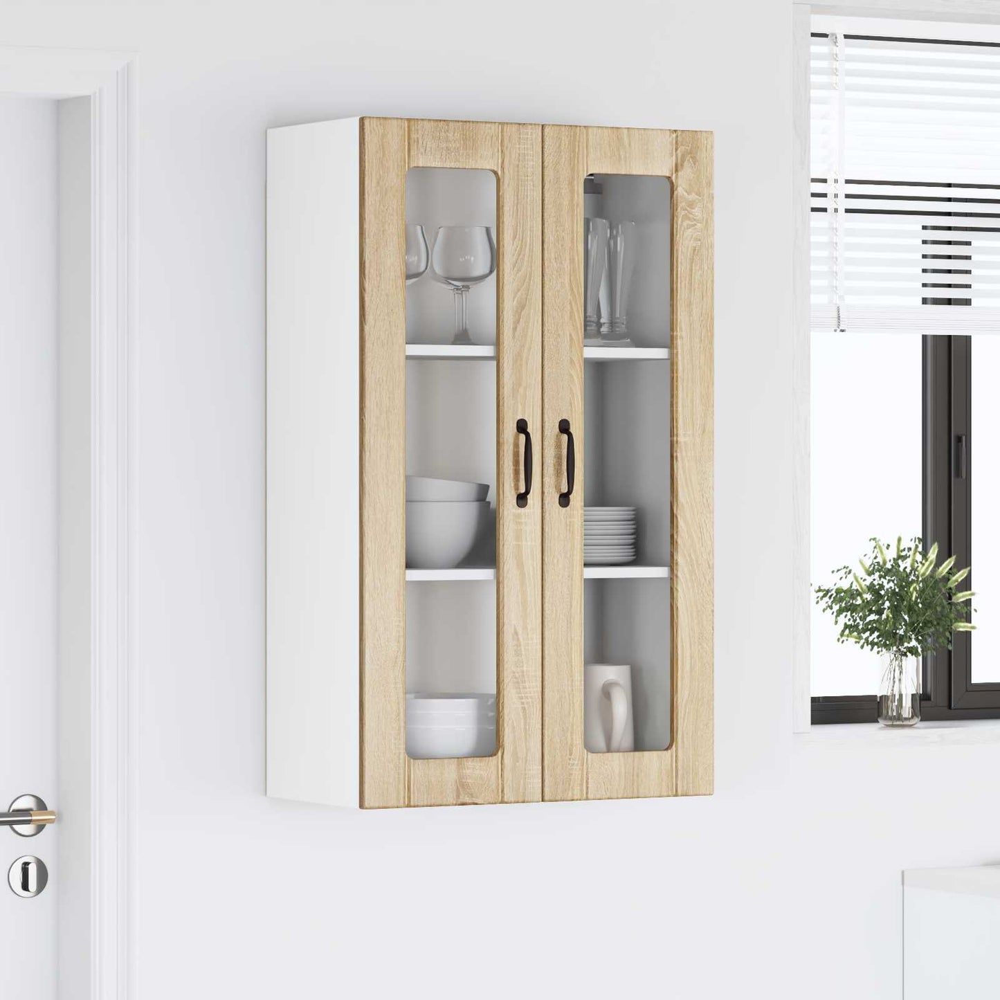 Keukenkast aan de muur Lucca Sonoma Eiken 60 x 31 x 100 cm is nu te koop bij PeponiXL, paradijselijk wonen!