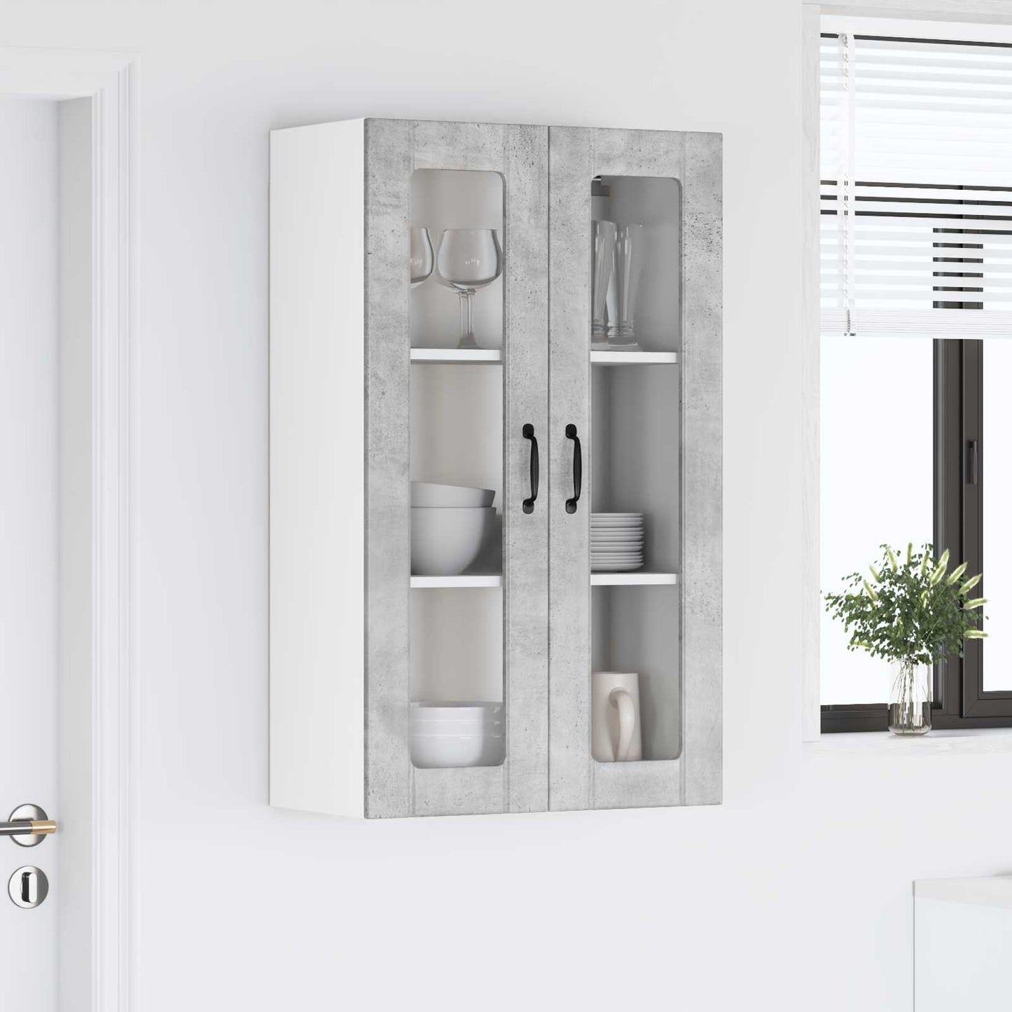 Keukenkast aan de muur Lucca Betongrijs 60 x 31 x 100 cm is nu te koop bij PeponiXL, paradijselijk wonen!