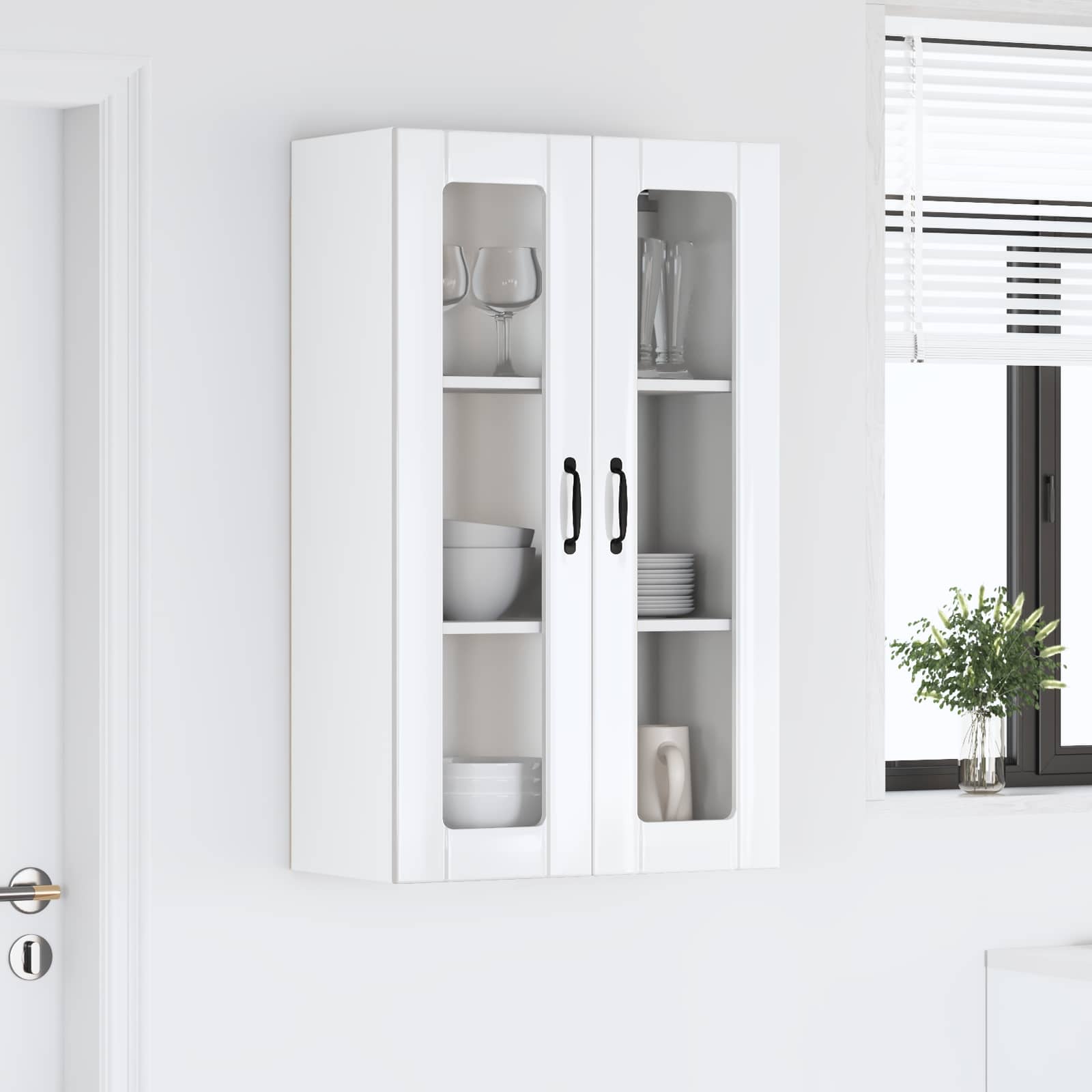 Keukenkast aan de muur Lucca Hoogglans Wit 60 x 31 x 100 cm is nu te koop bij PeponiXL, paradijselijk wonen!