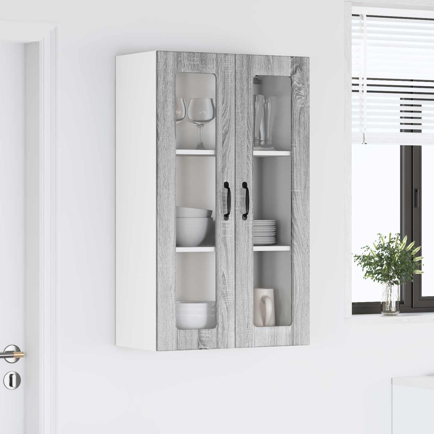 Keukenkast aan de muur Lucca Grijs sonoma 60 x 31 x 100 cm is nu te koop bij PeponiXL, paradijselijk wonen!