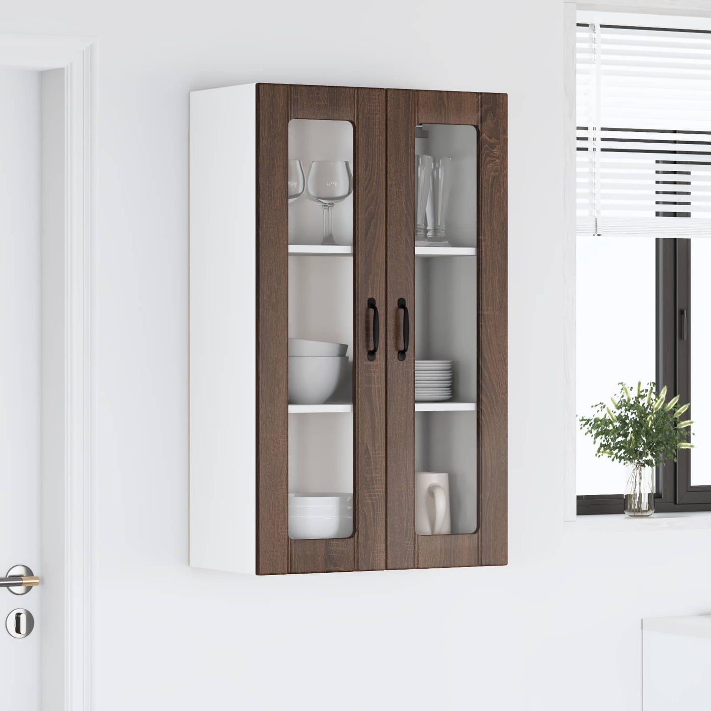 Keukenkast aan de muur Lucca Bruin eiken 60 x 31 x 100 cm is nu te koop bij PeponiXL, paradijselijk wonen!