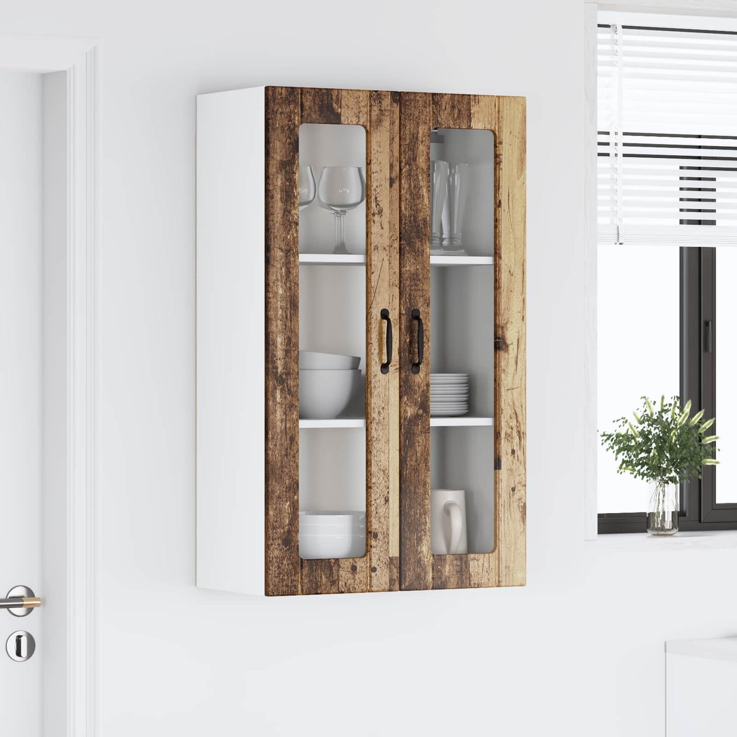 Keukenkast aan de muur Lucca Oud hout 60 x 31 x 100 cm is nu te koop bij PeponiXL, paradijselijk wonen!