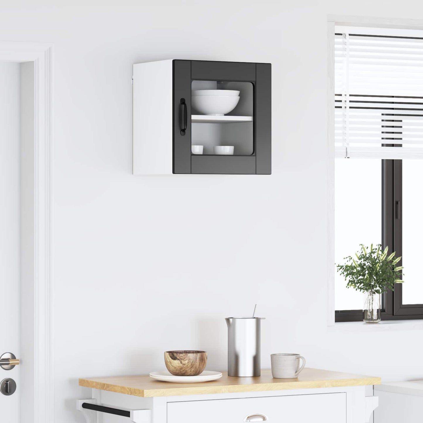 Keukenkast met plank Zwart 40 x 31 x 40 cm Bewerkt hout is nu te koop bij PeponiXL, paradijselijk wonen!