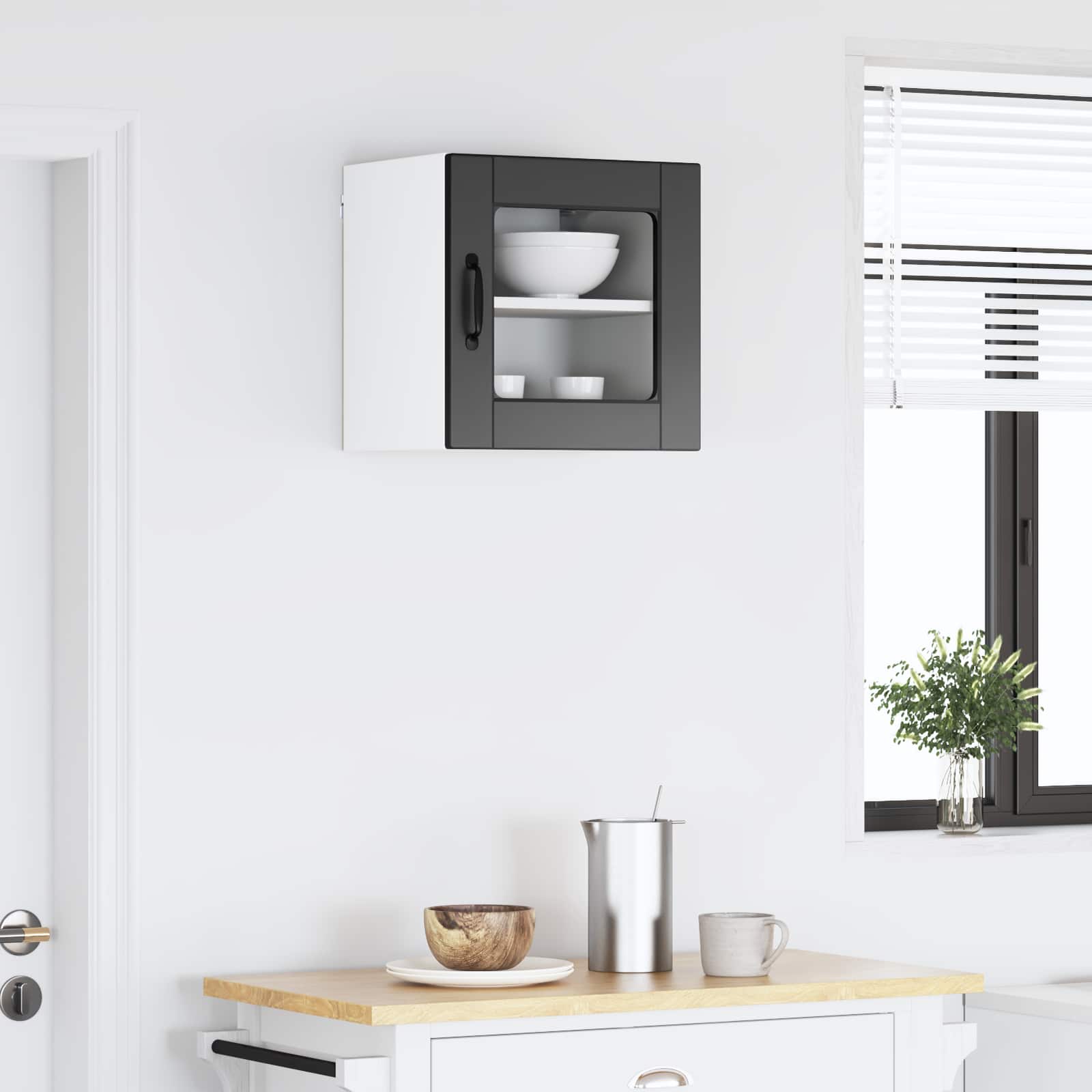 Keukenkast met plank Zwart 40 x 31 x 40 cm Bewerkt hout is nu te koop bij PeponiXL, paradijselijk wonen!