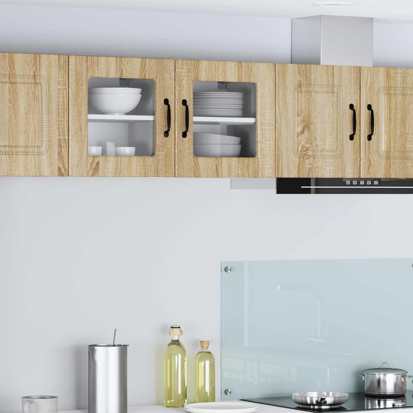 Vaatwasserpaneel met plank 2 pcs Sonoma Eiken 40 x 31 x 40 cm is nu te koop bij PeponiXL, paradijselijk wonen!