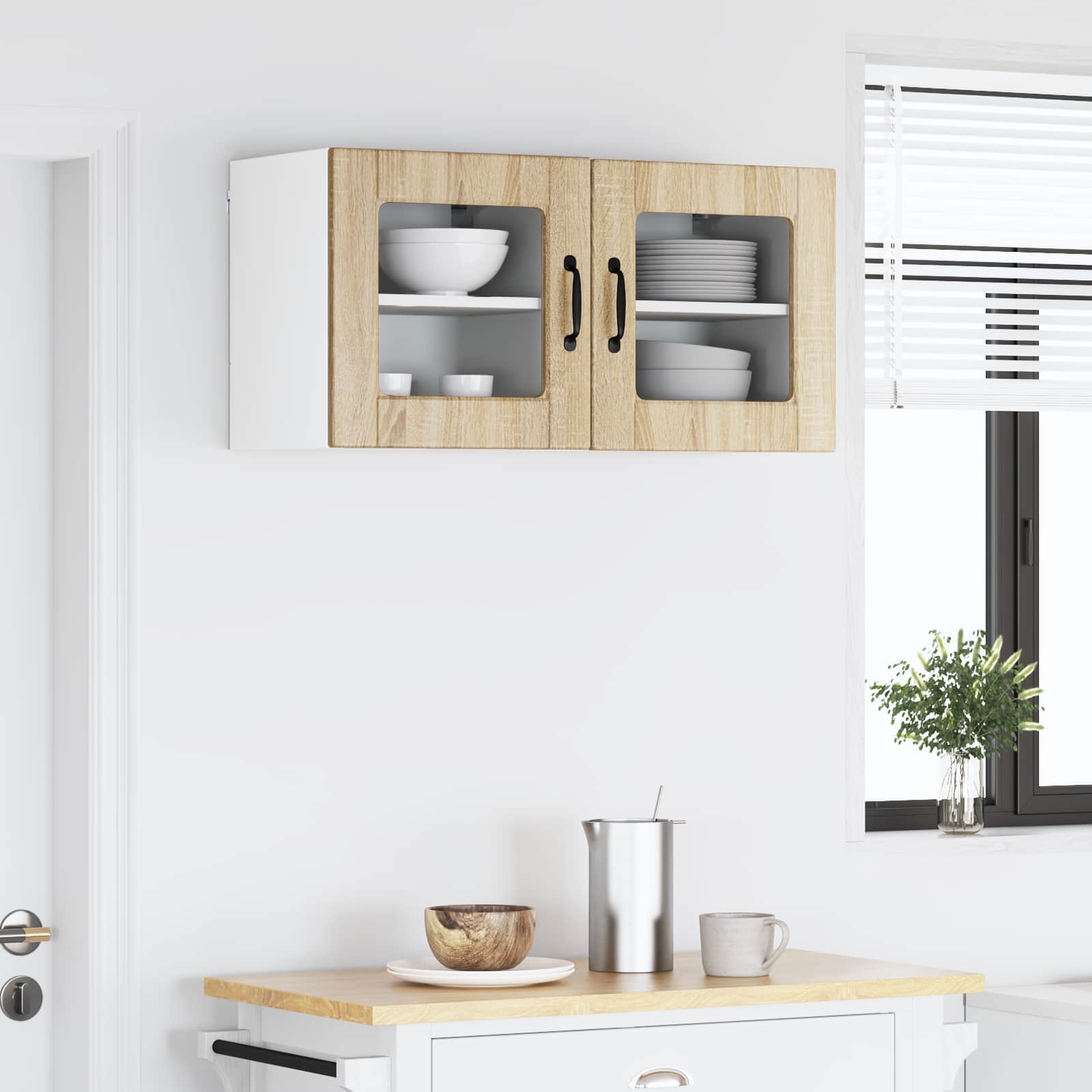 Vaatwasserpaneel met plank 2 pcs Sonoma Eiken 40 x 31 x 40 cm is nu te koop bij PeponiXL, paradijselijk wonen!