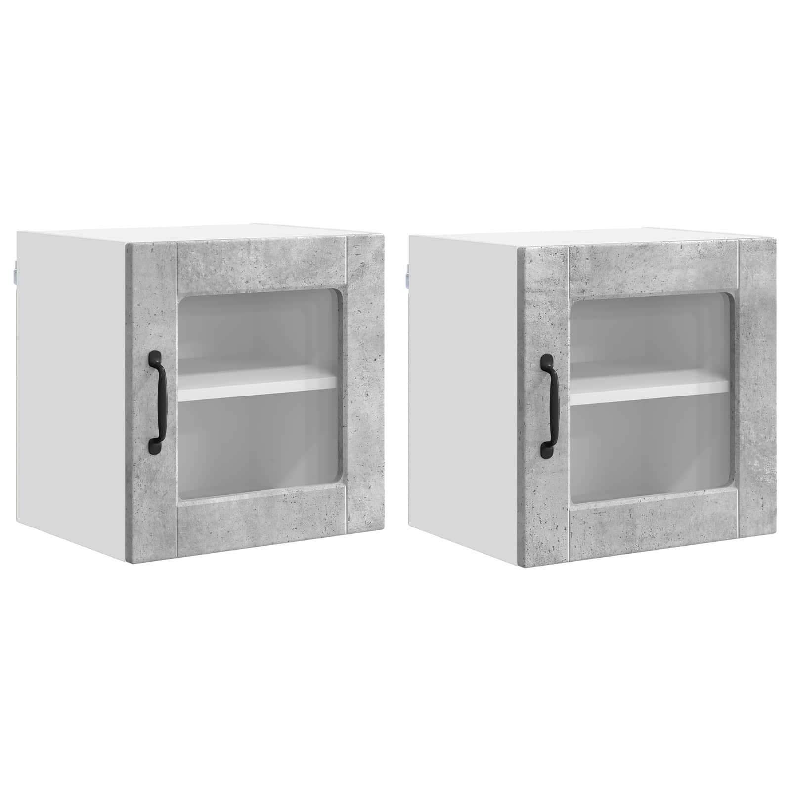 Keukenkast 2 pcs Beton Grijs 40 x 31 x 40 cm Bewerkt hout is nu te koop bij PeponiXL, paradijselijk wonen!