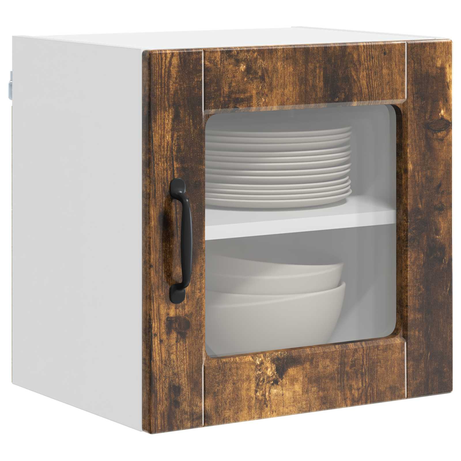 Keukenkast met plank Gerookt eiken 40 x 31 x 40 cm Bewerkt hout is nu te koop bij PeponiXL, paradijselijk wonen!