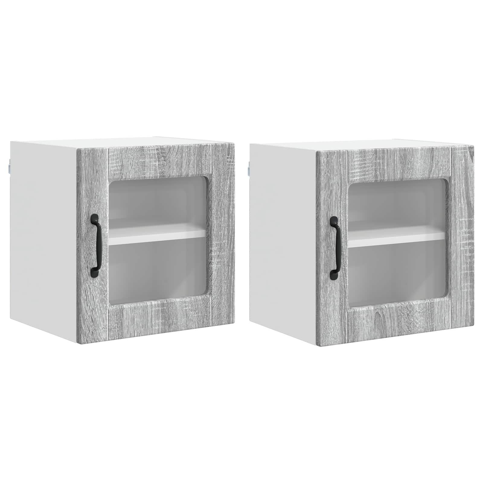 Keukenkast 2 pcs Grijs Sonoma 40 x 31 x 40 cm Bewerkt hout is nu te koop bij PeponiXL, paradijselijk wonen!