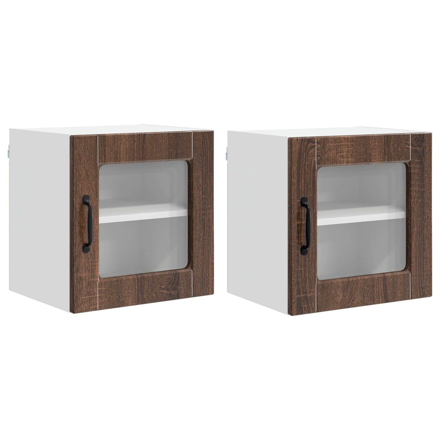 Vaatwasserpaneel 2 pcs Bruin Eiken 40 x 31 x 40 cm Bewerkt hout is nu te koop bij PeponiXL, paradijselijk wonen!