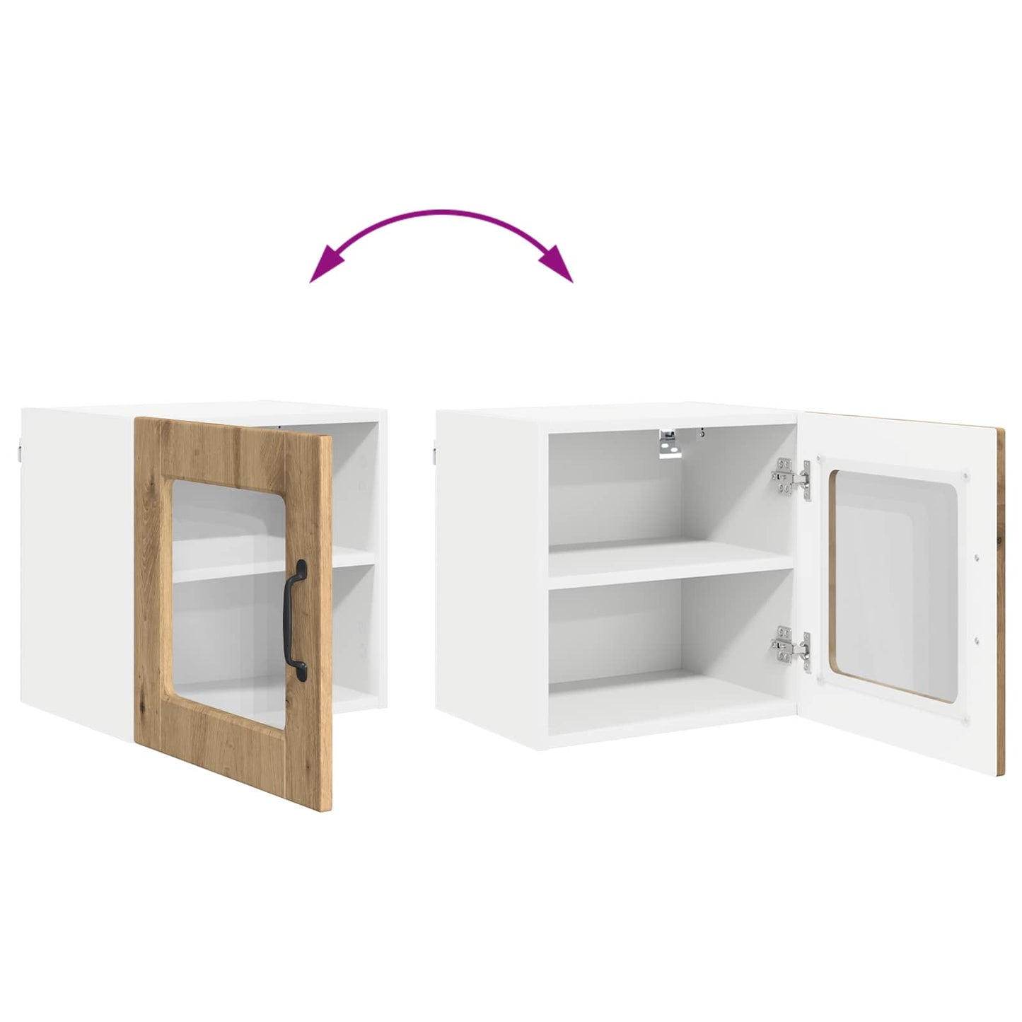 Vaatwasserpaneel met plank 2 pcs Artisan Eiken 40 x 31 x 40 cm is nu te koop bij PeponiXL, paradijselijk wonen!